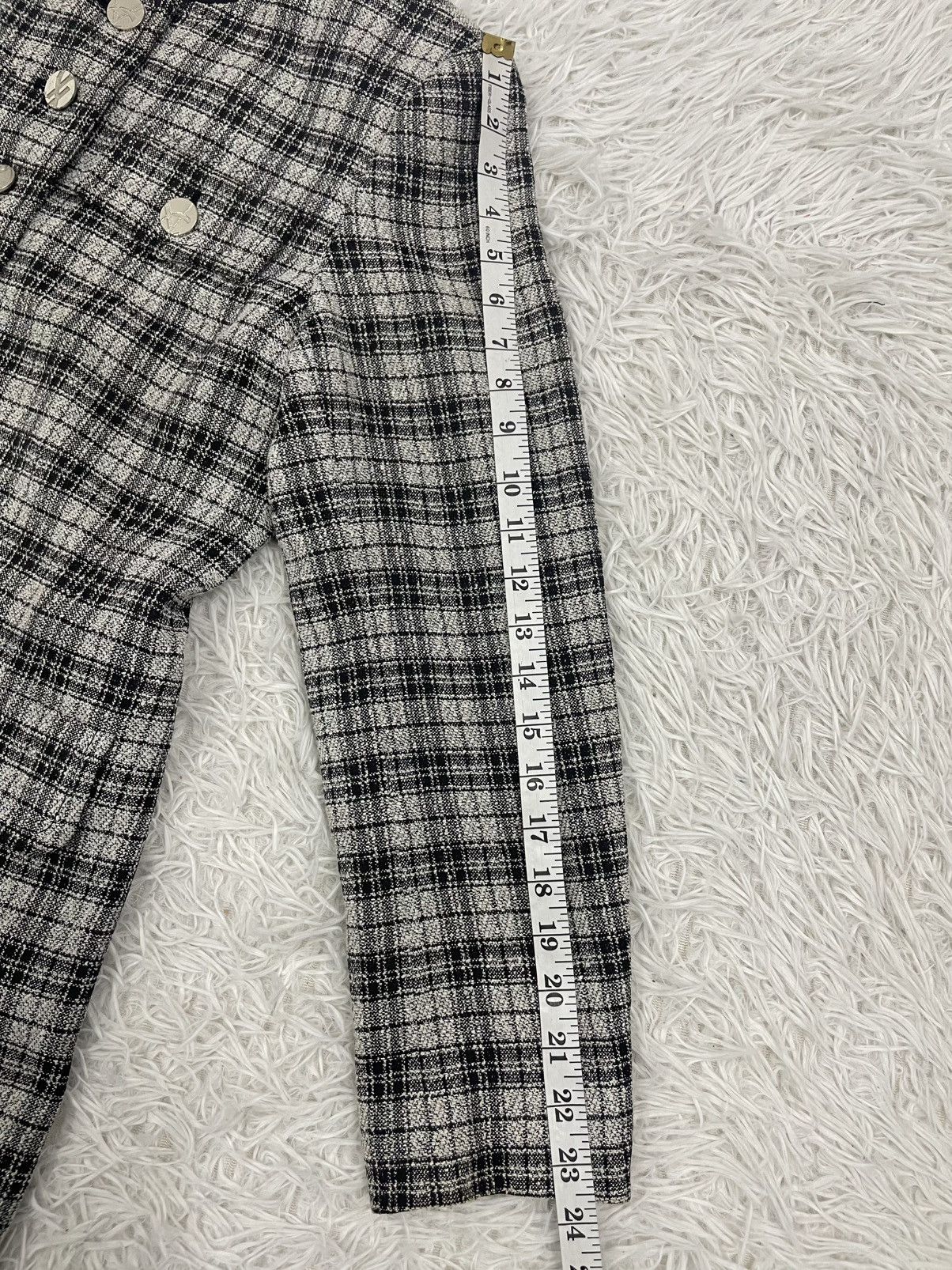 Yves Saint Laurent Checkered YSL Yves Saint Laurent Jacket Made in Japan Size XS / US 0-2 / IT 36-38 - 10 Thumbnail