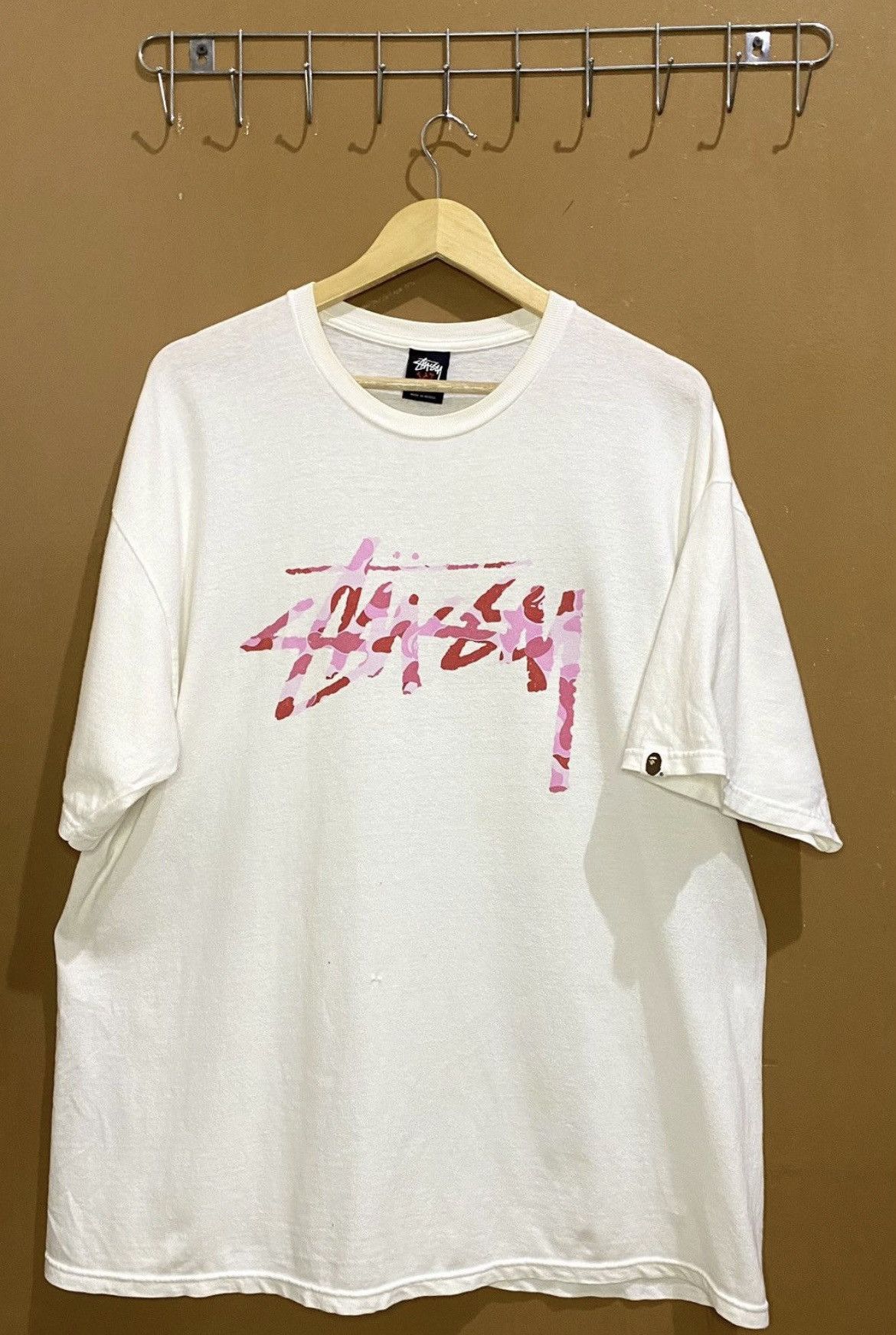Bape × Stussy Bape x Stussy 30th Anniversary Pink Camo Tee Size US L / EU 52-54 / 3 - 2 Thumbnail