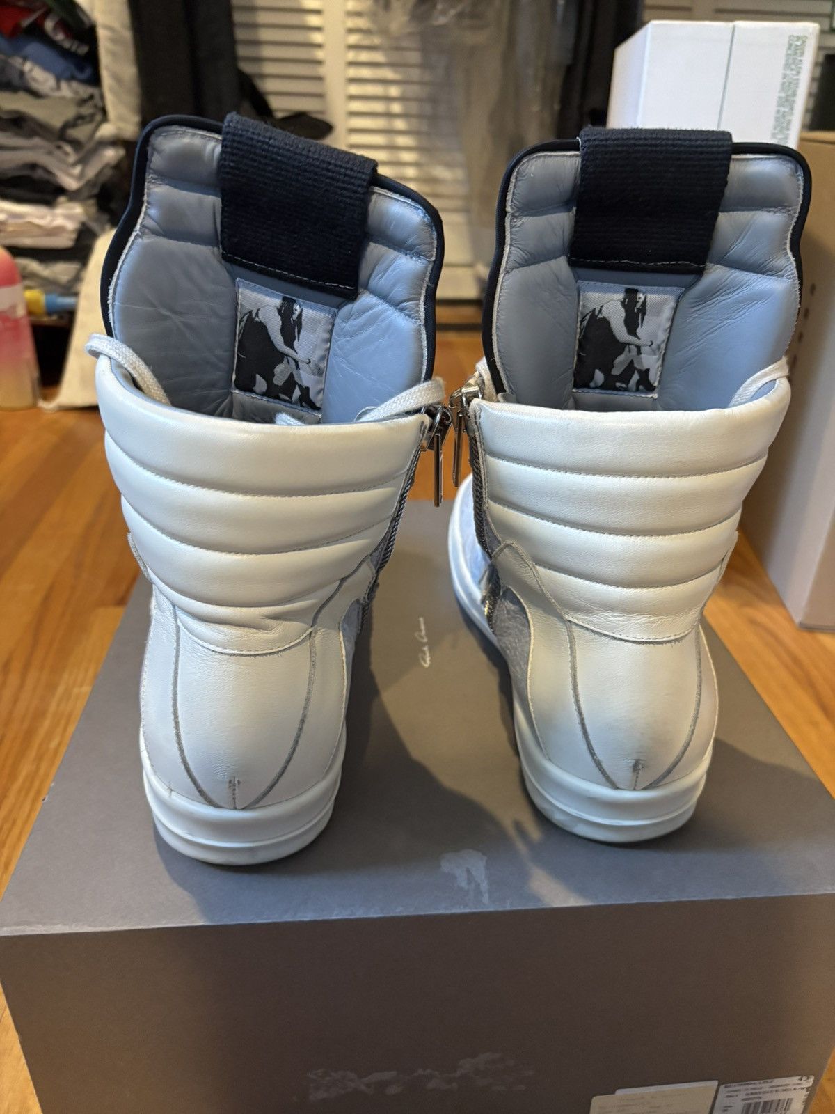 Rick Owens Rick Owens 2017 geobasket scrape in pelle size 43 Size US 10 / EU 43 - 3 Thumbnail