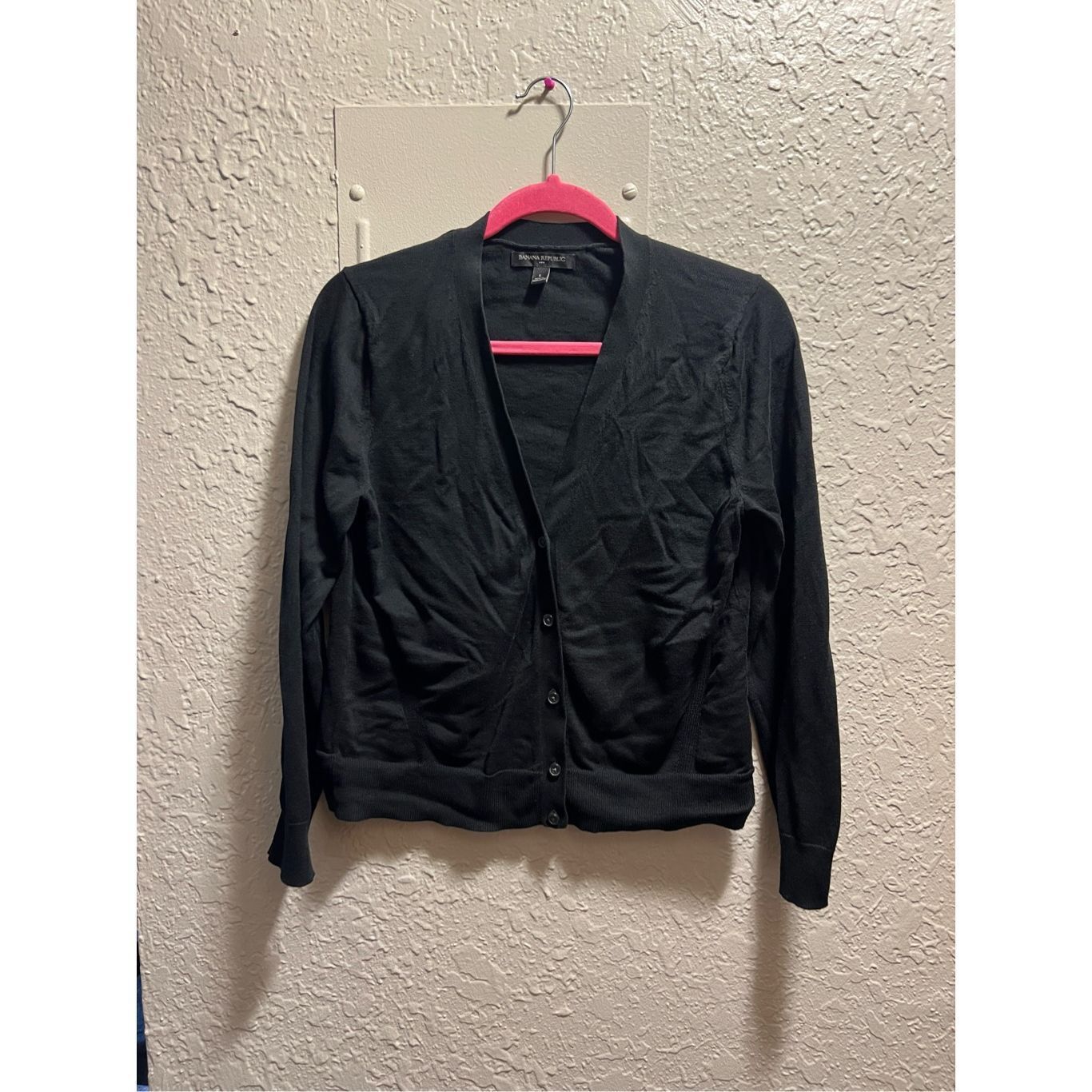 Banana Republic Banana Republic Black Button Up Cardigan Woman’s Size Large Size L / US 10 / IT 46 - 1 Thumbnail
