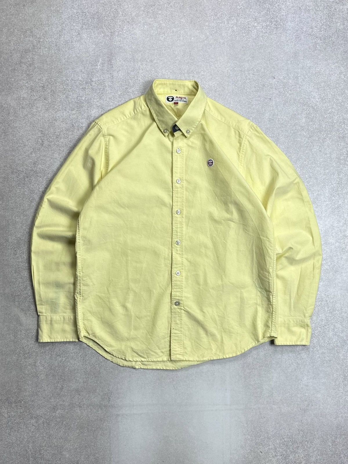Aape Vintage Aape Bape Yellow Shirt Mens Rare Japanese Style L Size US L / EU 52-54 / 3 - 1 Thumbnail