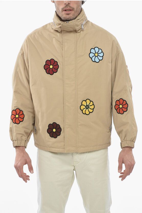 image of Moncler Og1Mm0424 Oversized Padded Jacket In Beige, Men's (Size Small)