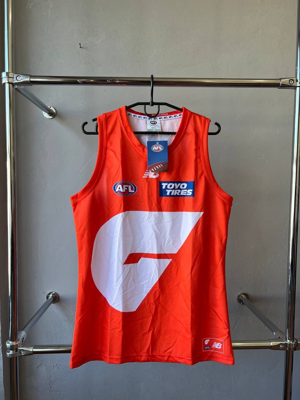 New Balance NEW! 2025 GWS GIANTS AWAY RUGBY TANK TOP JERSEY ISC SIZE M Size US M / EU 48-50 / 2 - 3 Thumbnail