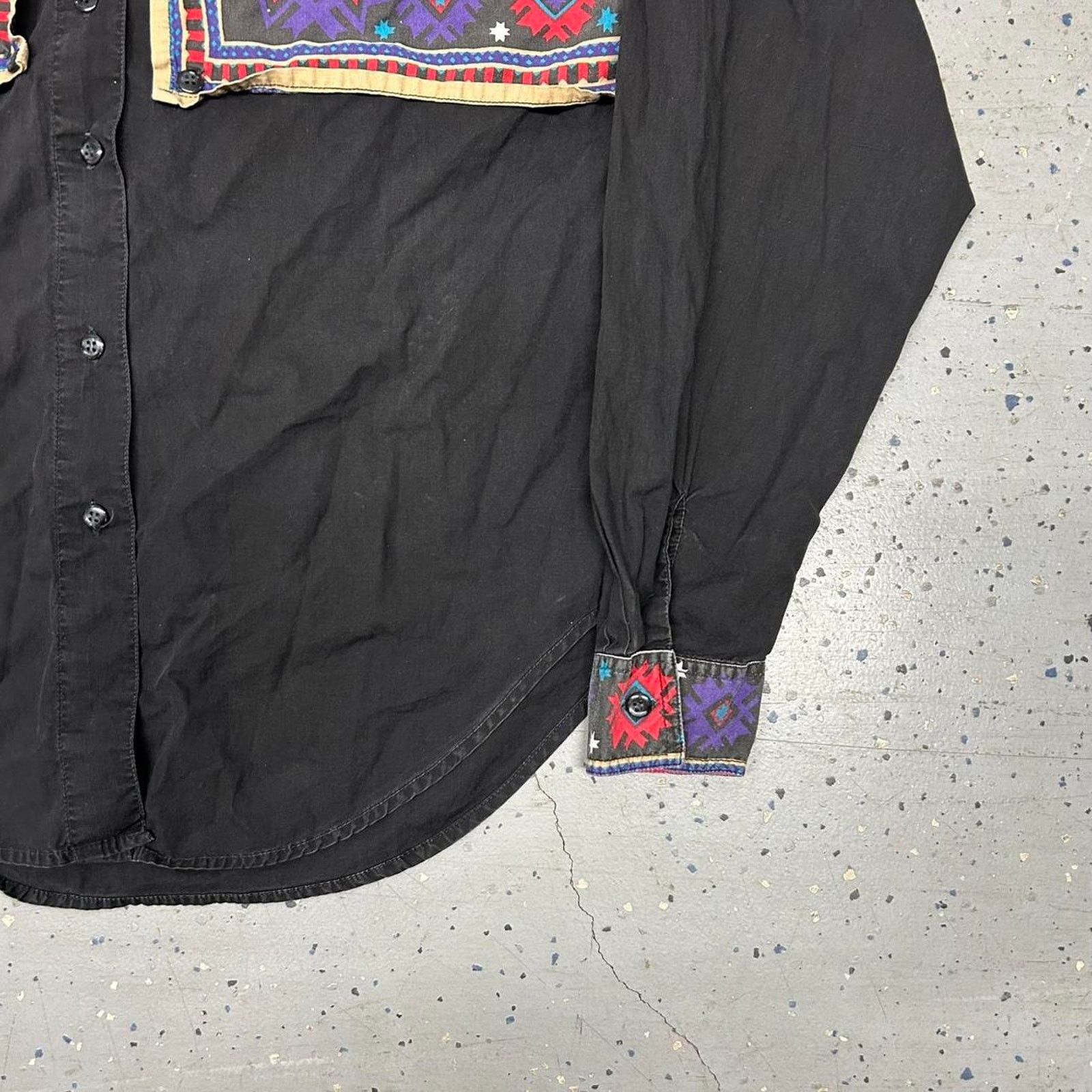 Other VTG 80s/90s Black and red western style button up shirt Size M / US 6-8 / IT 42-44 - 3 Thumbnail