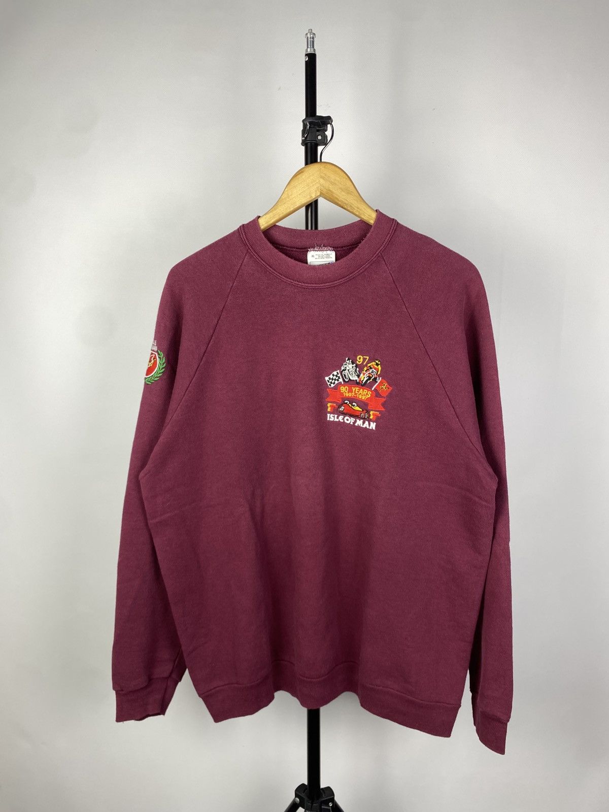 Vintage Isle Of Man vintage 90s sweatshirt crewneck MOTO Y2K Size US XL / EU 56 / 4 - 1 Thumbnail