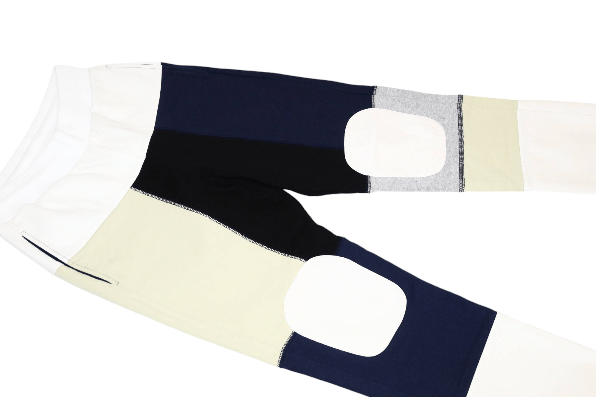 GR-Uniforma 💥GR-Uniforma Patchwork Panel Sweatpants faux leather trim Size US 30 / EU 46 - 12 Thumbnail