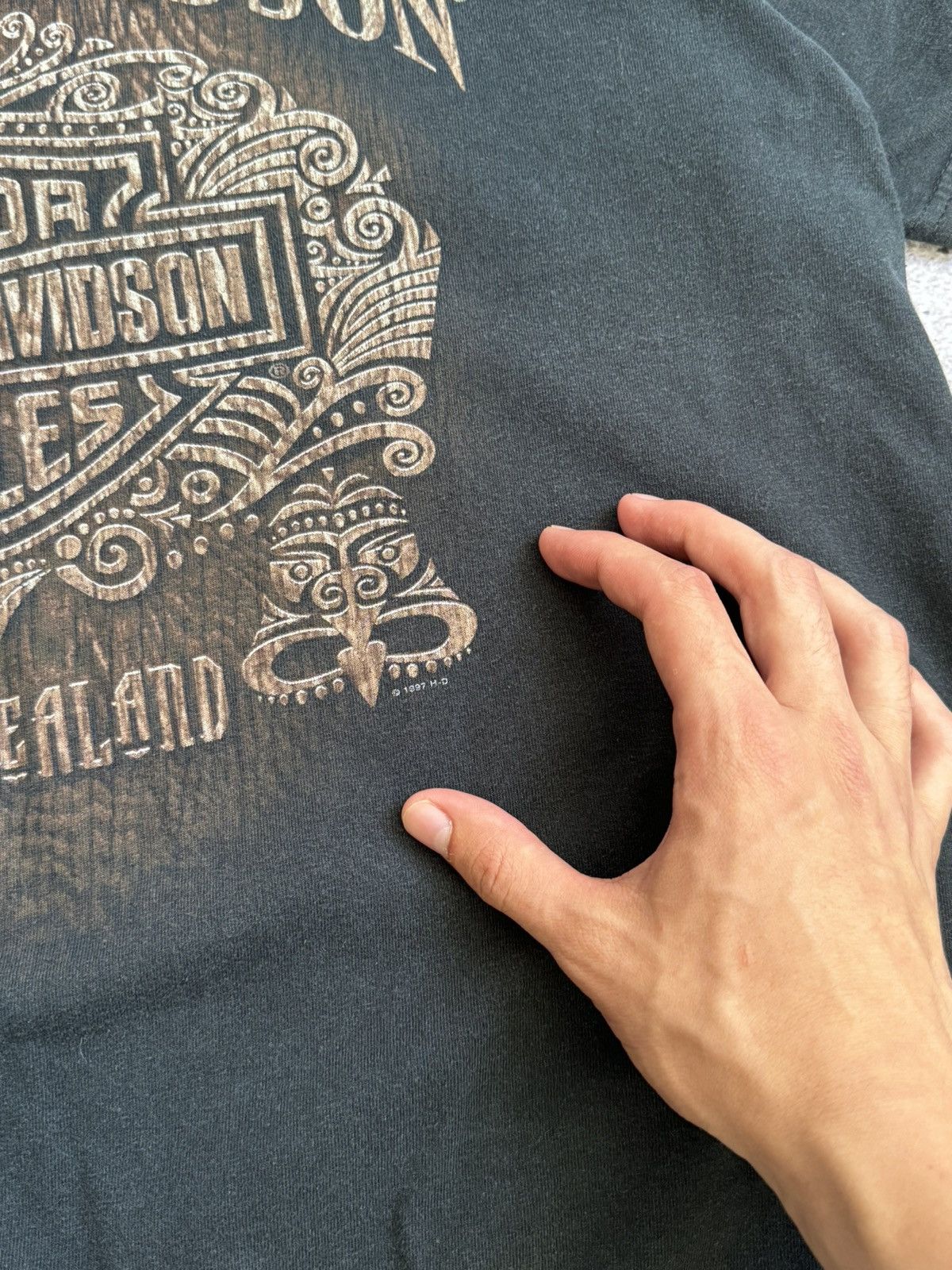 Harley Davidson × Vintage Vintage Harley Davidson 1997-2007 big logo Y2K t-shirt Size US XL / EU 56 / 4 - 5 Thumbnail