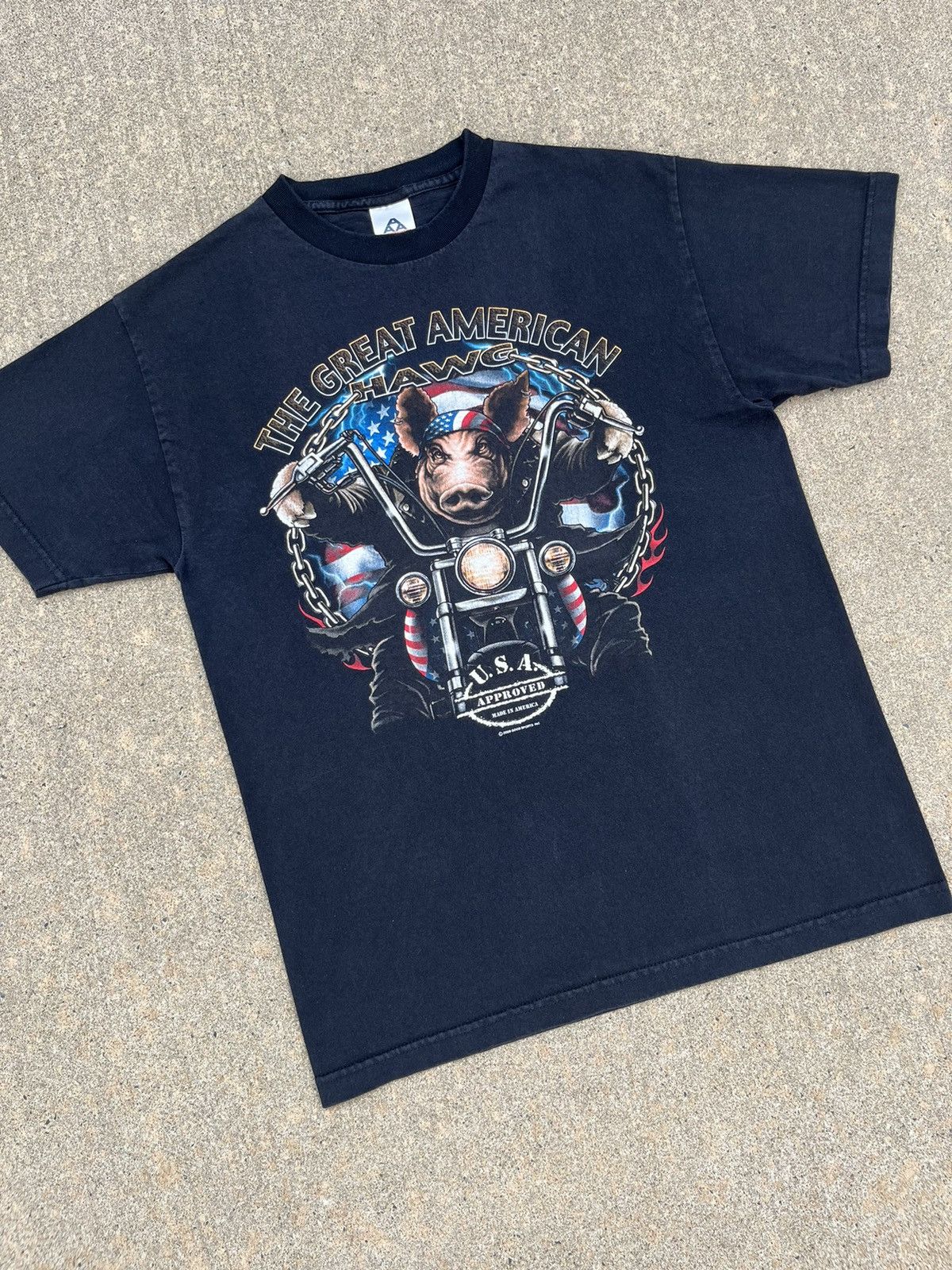Vintage © 2006 THE GREAT AMERICAN HAWG MADE IN USA T-SHIRT Size US M / EU 48-50 / 2 - 2 Thumbnail
