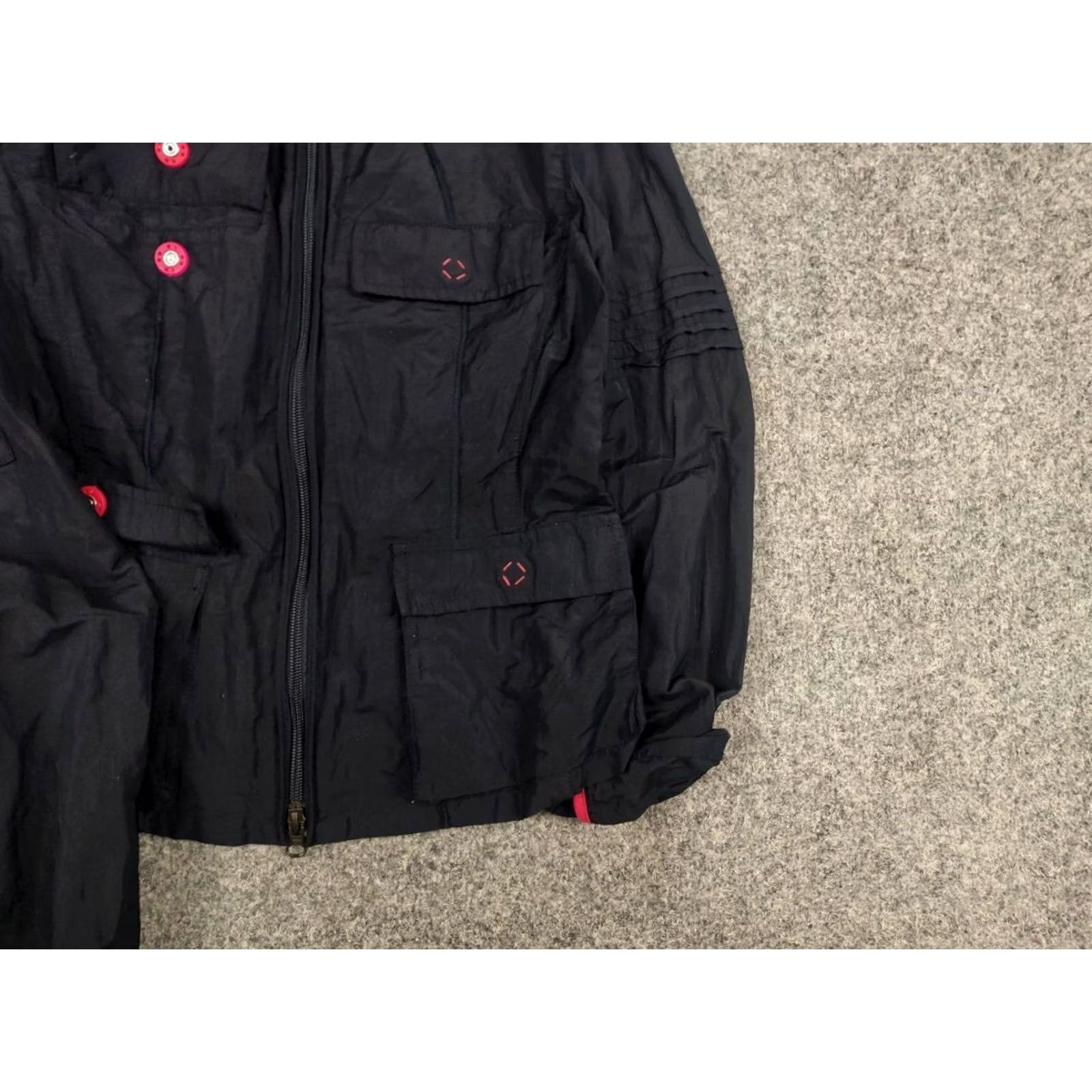Versace VINTAGE Versace Sport Jacket x Cargo Pants Navy Nylon Blend Jacket x Pants Navy 90s 90s Versace Logo Size 27" / US 4 / IT 40 - 4 Thumbnail