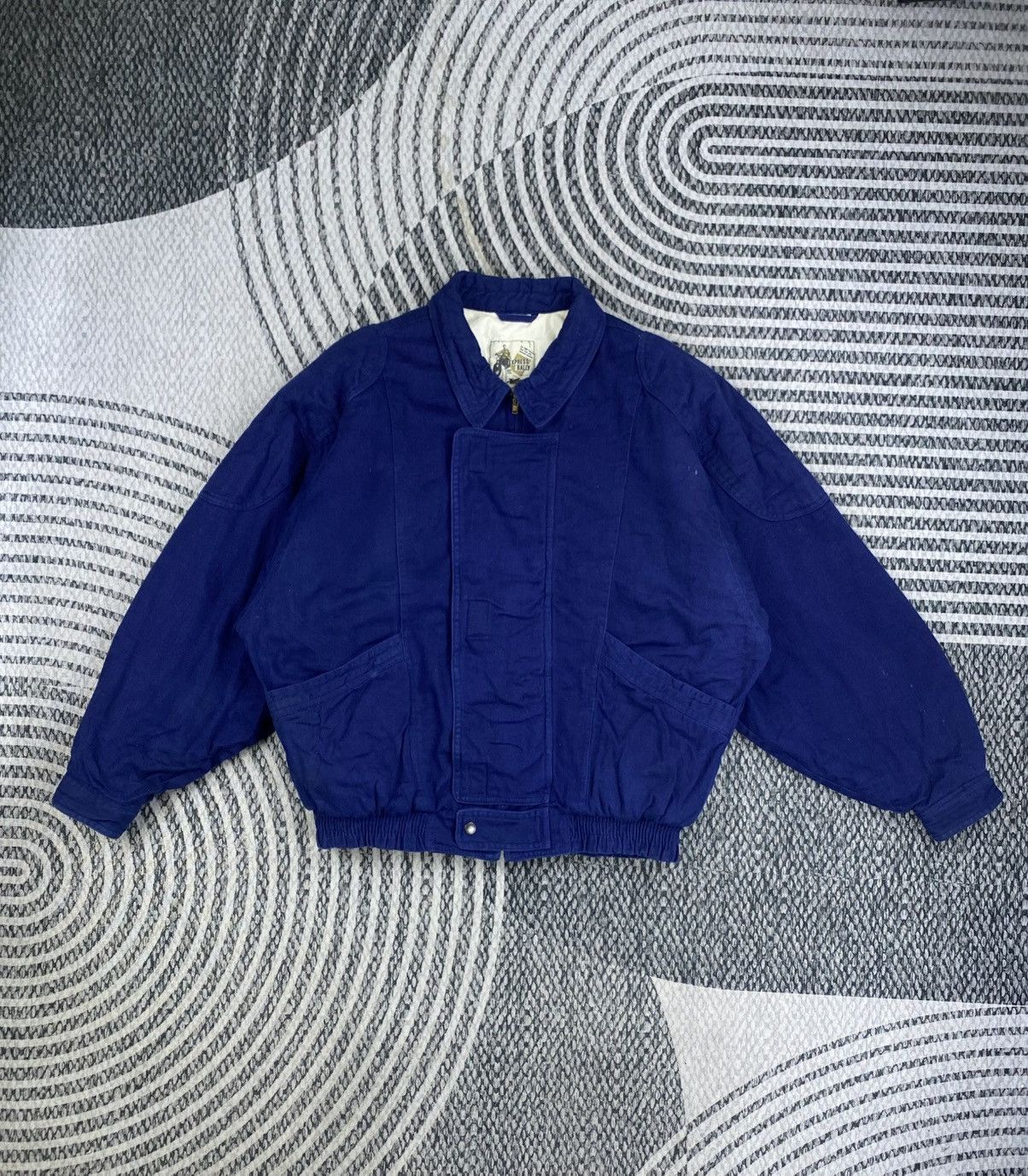 Japanese Brand Vtg Express Rally Dark Blue Bombers Jacket Size US L / EU 52-54 / 3 - 1 Thumbnail