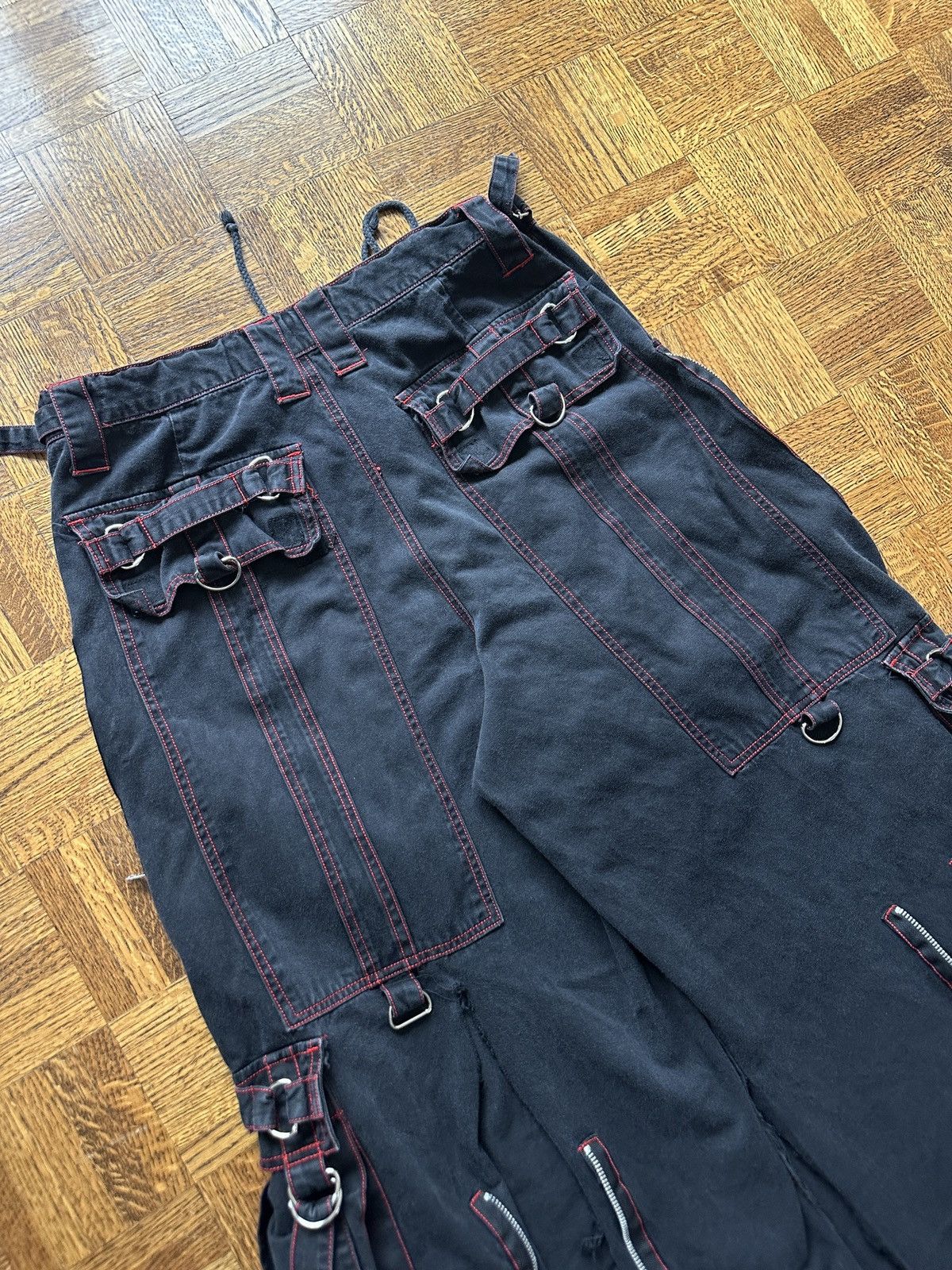 Tripp NYC × Vintage Vintage Tripp NYC Wide Leg Bondage Pants Size Large Size US 34 / EU 50 - 6 Thumbnail