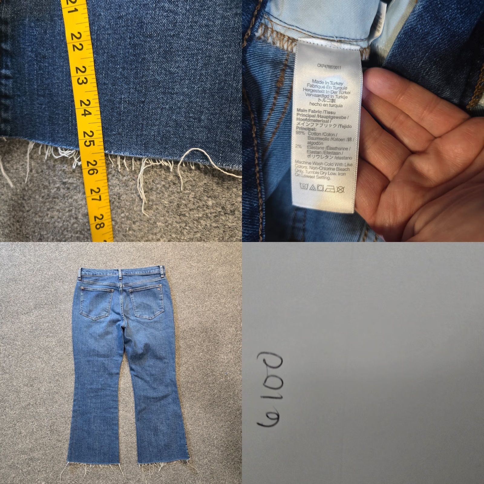 Madewell Madewell Jeans Womens Size 29 Petite Blue Mid Rise Kick Out Crop Capsule Casual Denim Size 24" / US 00 / IT 34 - 8 Thumbnail