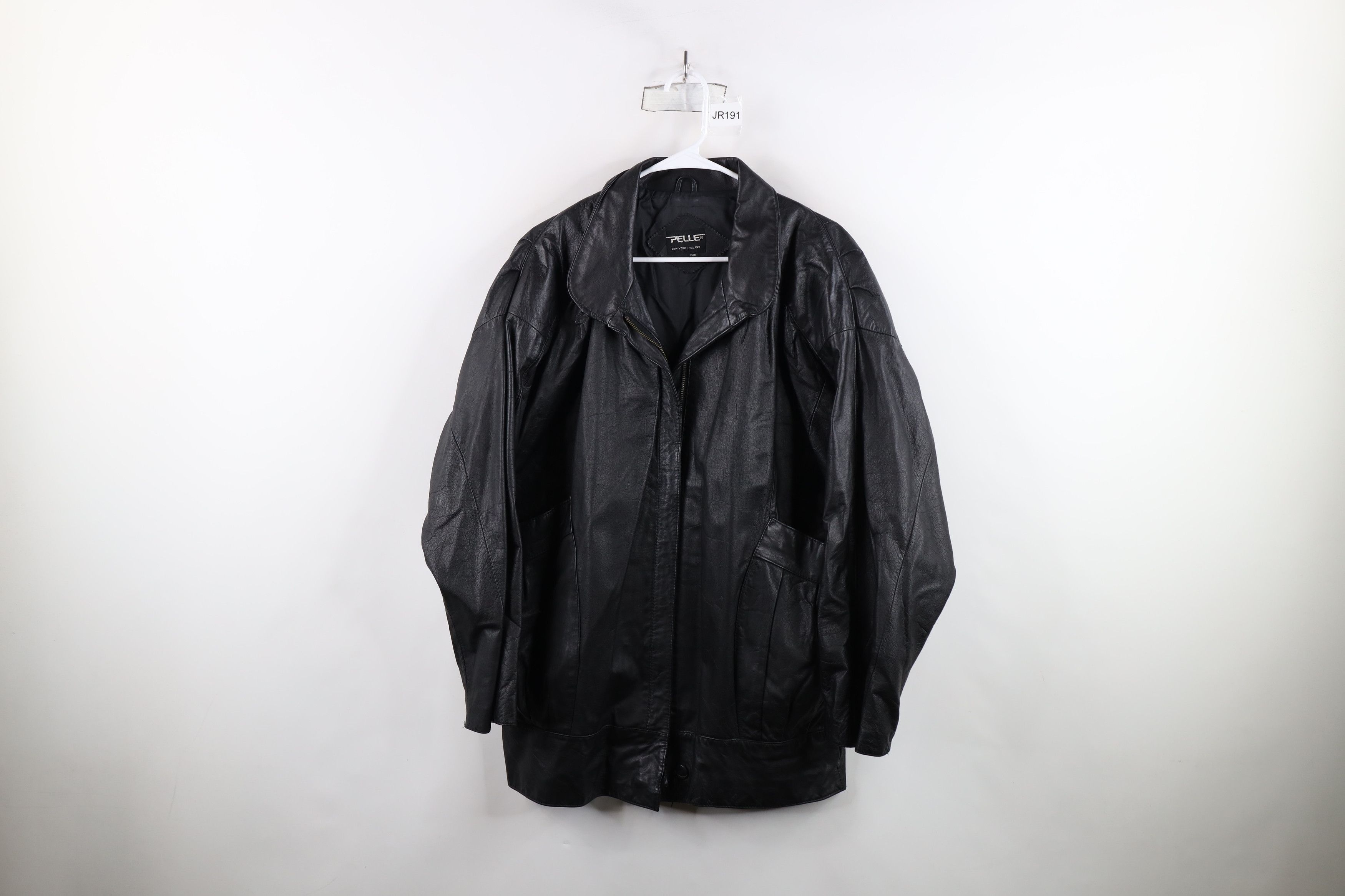 Vintage Vintage 90s Streetwear Pelle Leather Full Zip Jacket Size XXL / US 16-18 / IT 52-54 - 1 Thumbnail