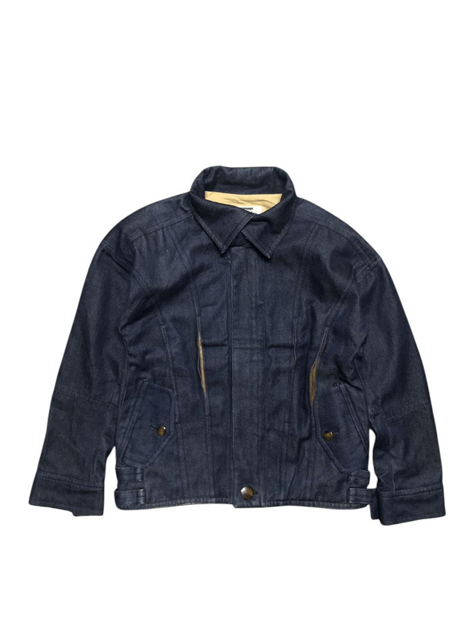 Kensho Abe Vintage 511 Kensho Abe Denim Jacket Leather Part Rare Size S / US 4 / IT 40 - 1 Thumbnail