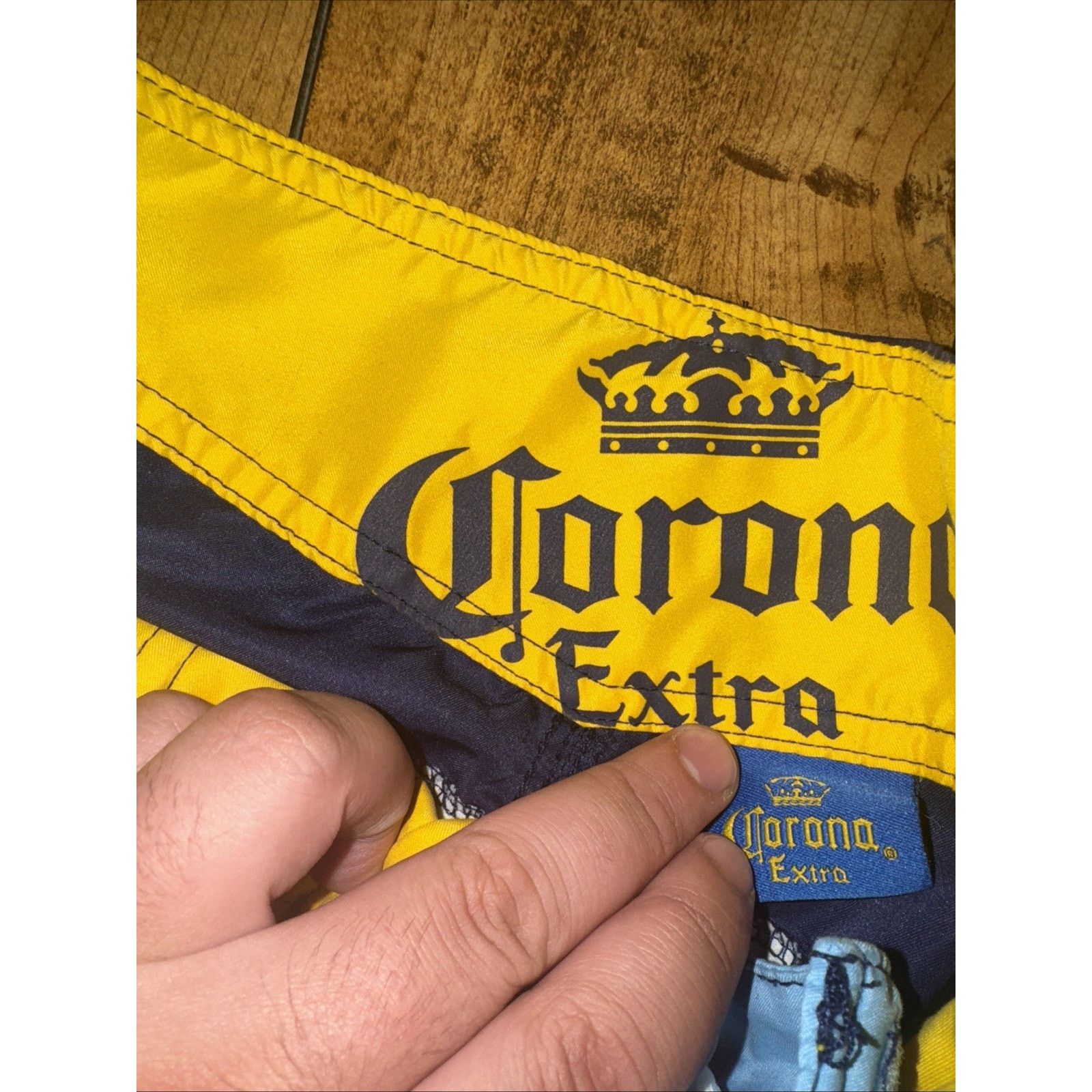Vintage Corona Extra Swim Trunks Blue 34x10 Y2K Size US 34 / EU 50 - 3 Thumbnail