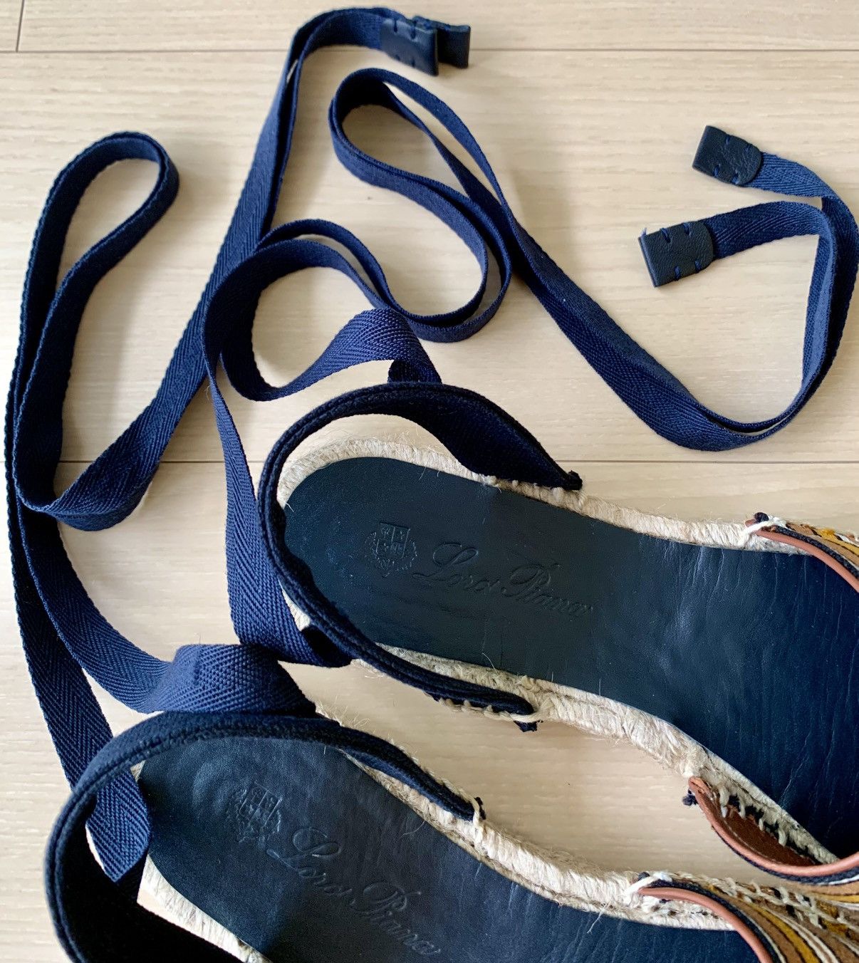 Loro Piana Loro Piana Women’s Espadrilles Navy with Stripes EU39 Size US 9 / IT 39 - 14 Thumbnail