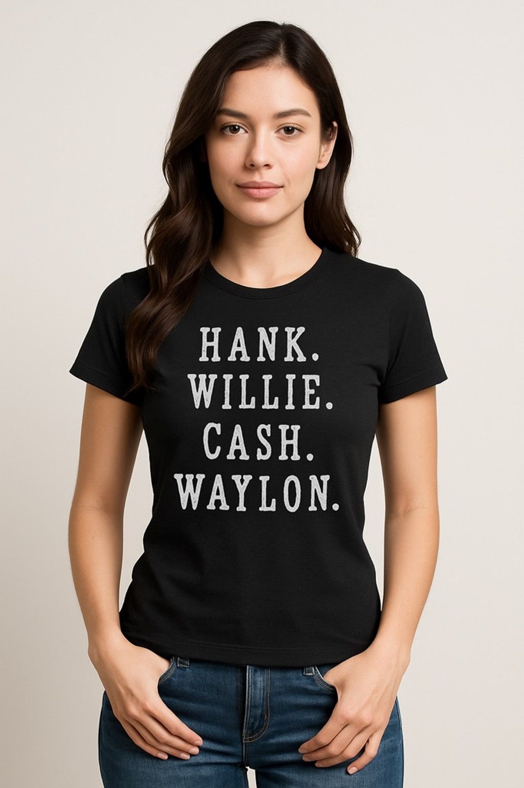 Gildan Hank Willie Cash Waylon Country Music Black Graphic Tee - S Size XS / US 0-2 / IT 36-38 - 1 Thumbnail