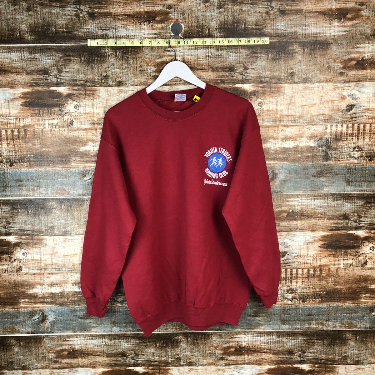 Japanese Brand × Vintage Yokota Strides Running Club Maroon vintage Sweatshirt #A2045 Size US M / EU 48-50 / 2 - 7 Thumbnail