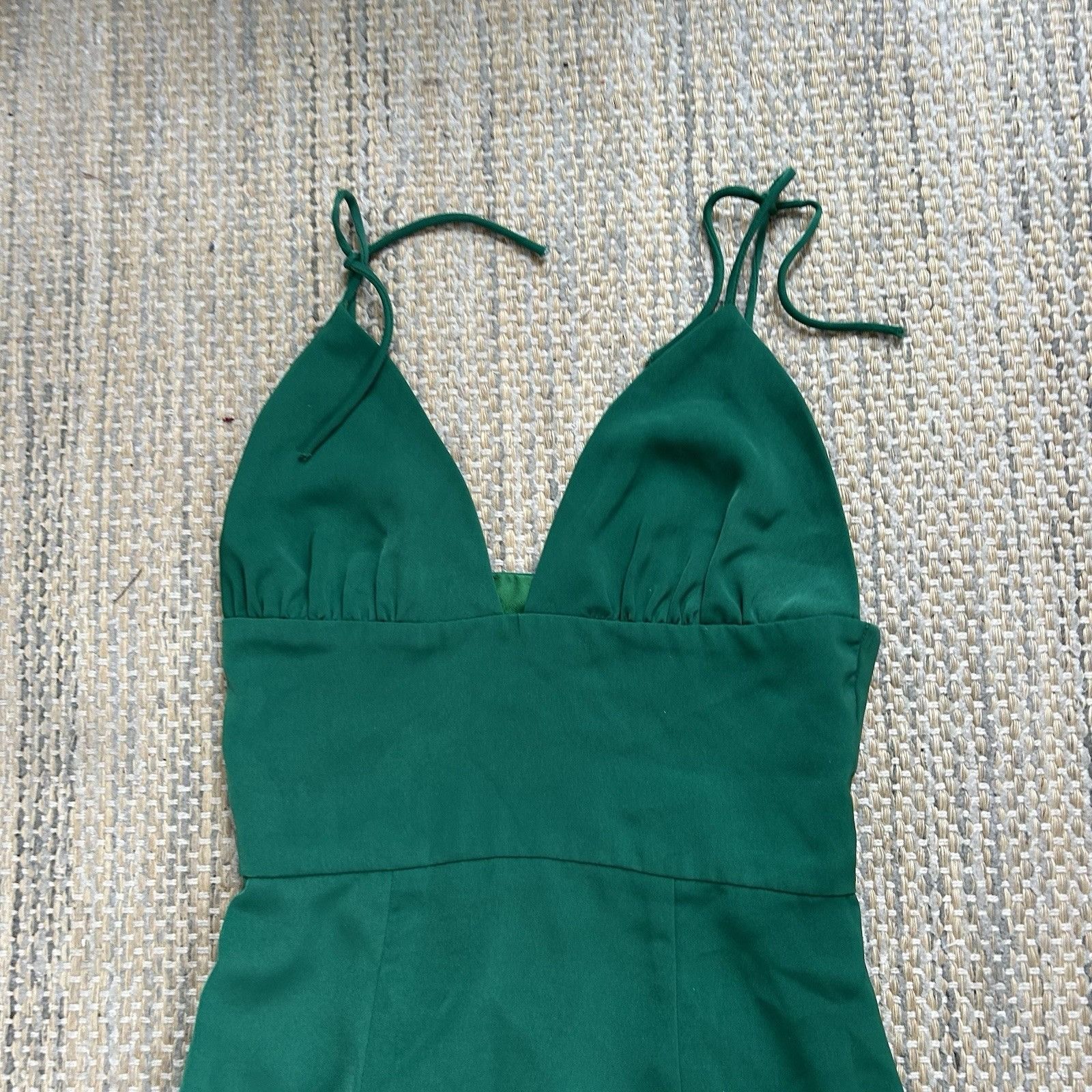 Revolve Superdown Women's Mini Green Dress Petunia Tie Strap