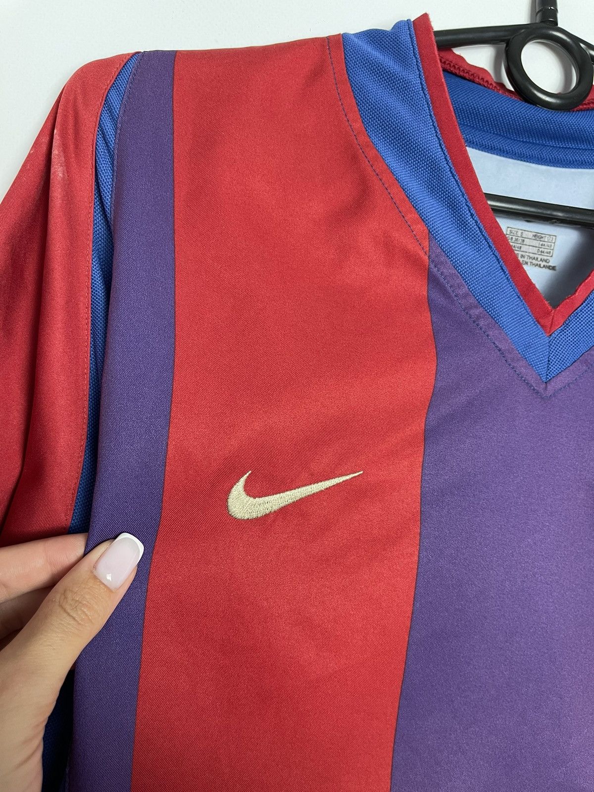 Vintage Nike Barcelona soccer jersey striped total 90 size S