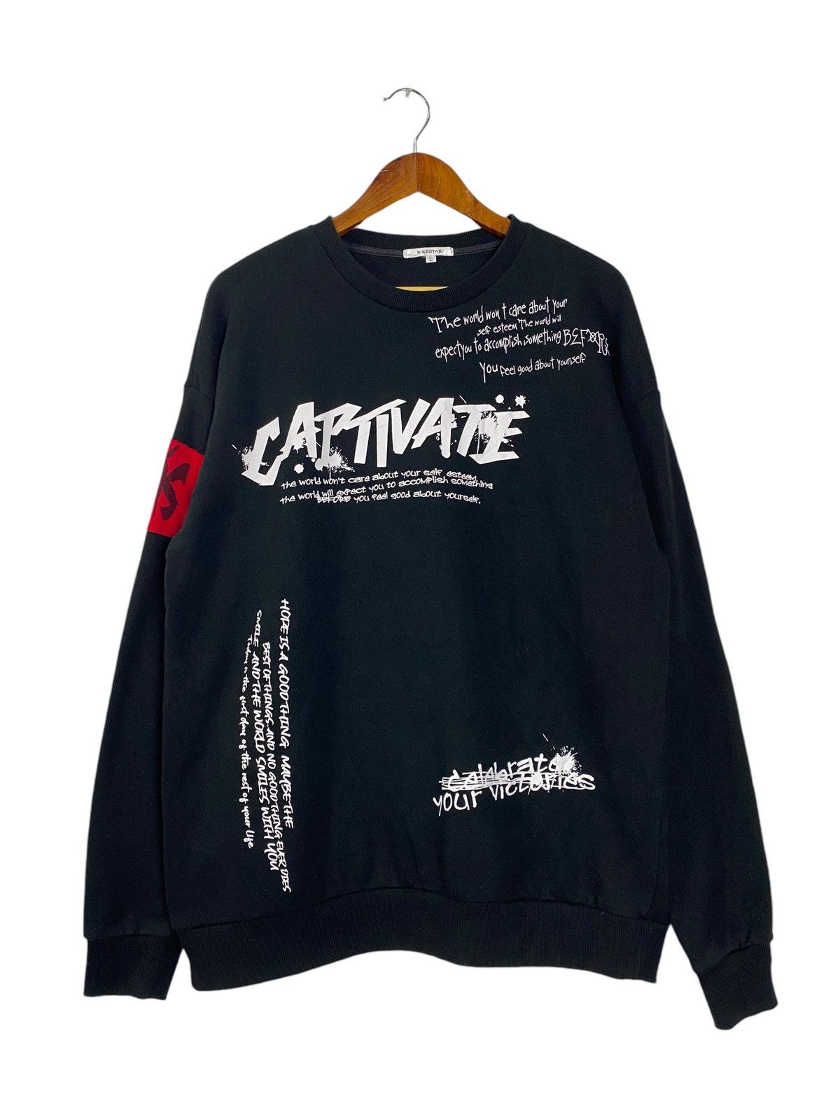 Japanese Brand × Vintage Vintage Bike star punk style sweater Size US L / EU 52-54 / 3 - 1 Thumbnail