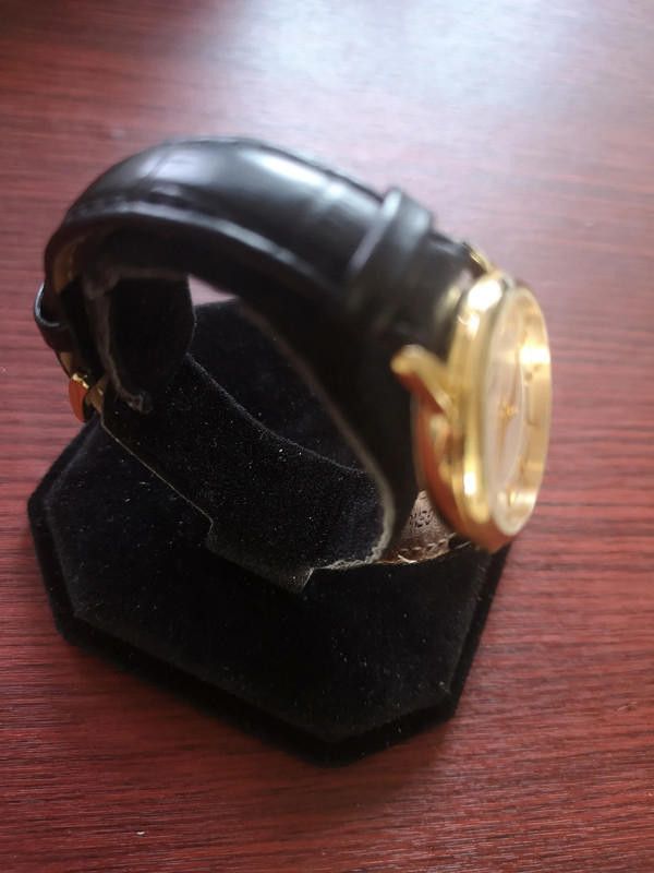 Designer Rotary gold dial black leather strap watch Size ONE SIZE - 11 Thumbnail