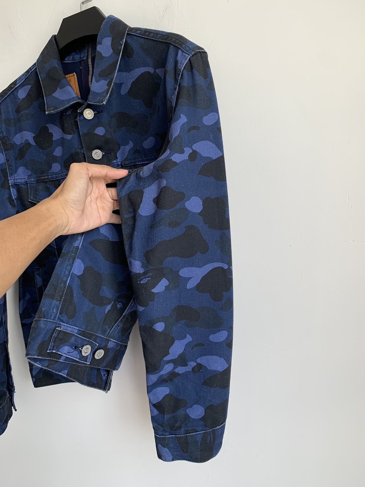 Bape Levis x Bape Blue Camo Trucker Jacket Size US XS / EU 42 / 0 - 17 Thumbnail