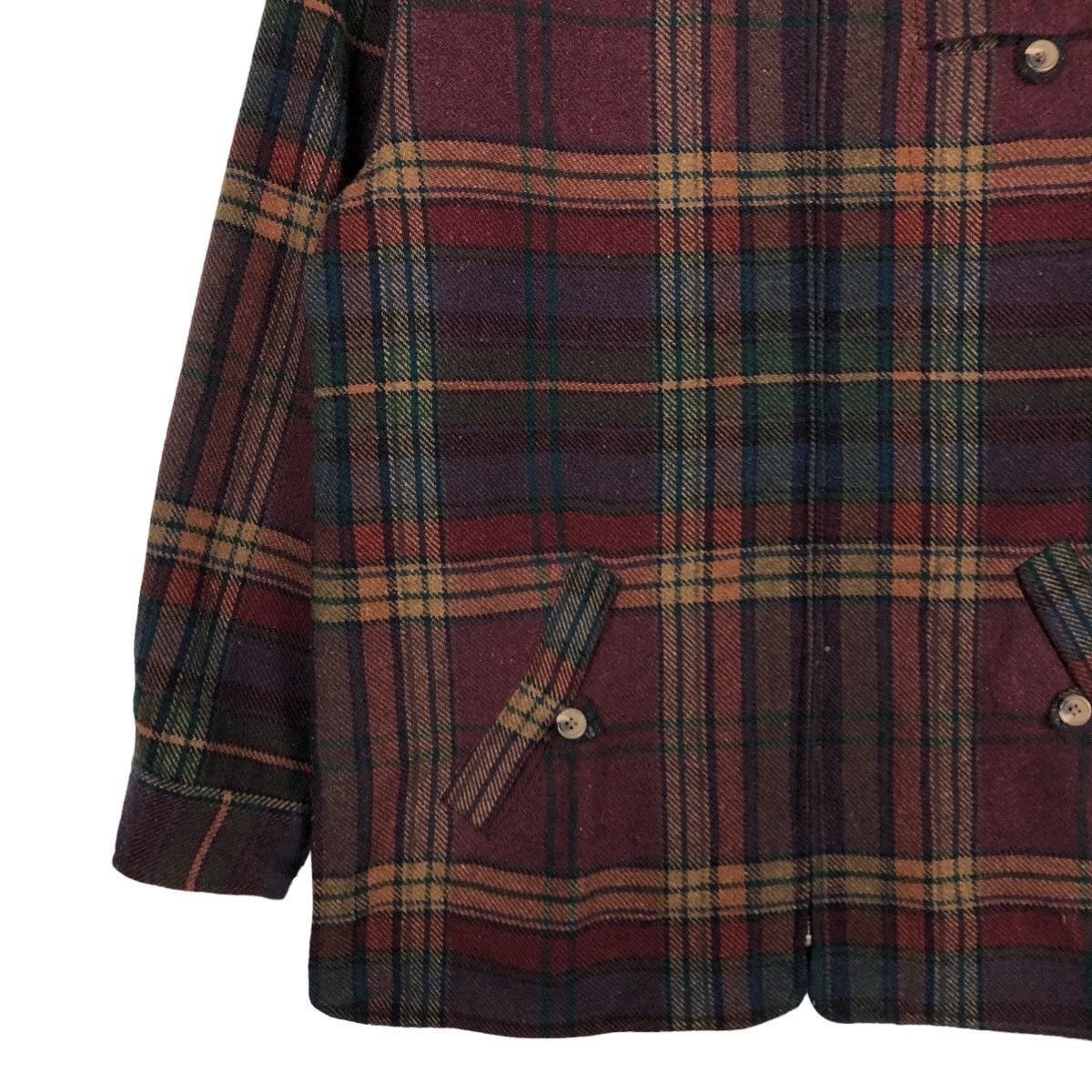 Issey Miyake 🔥Vintage Wool Work Chore Jacket Talbots Japan Tartan Design Size US S / EU 44-46 / 1 - 4 Thumbnail