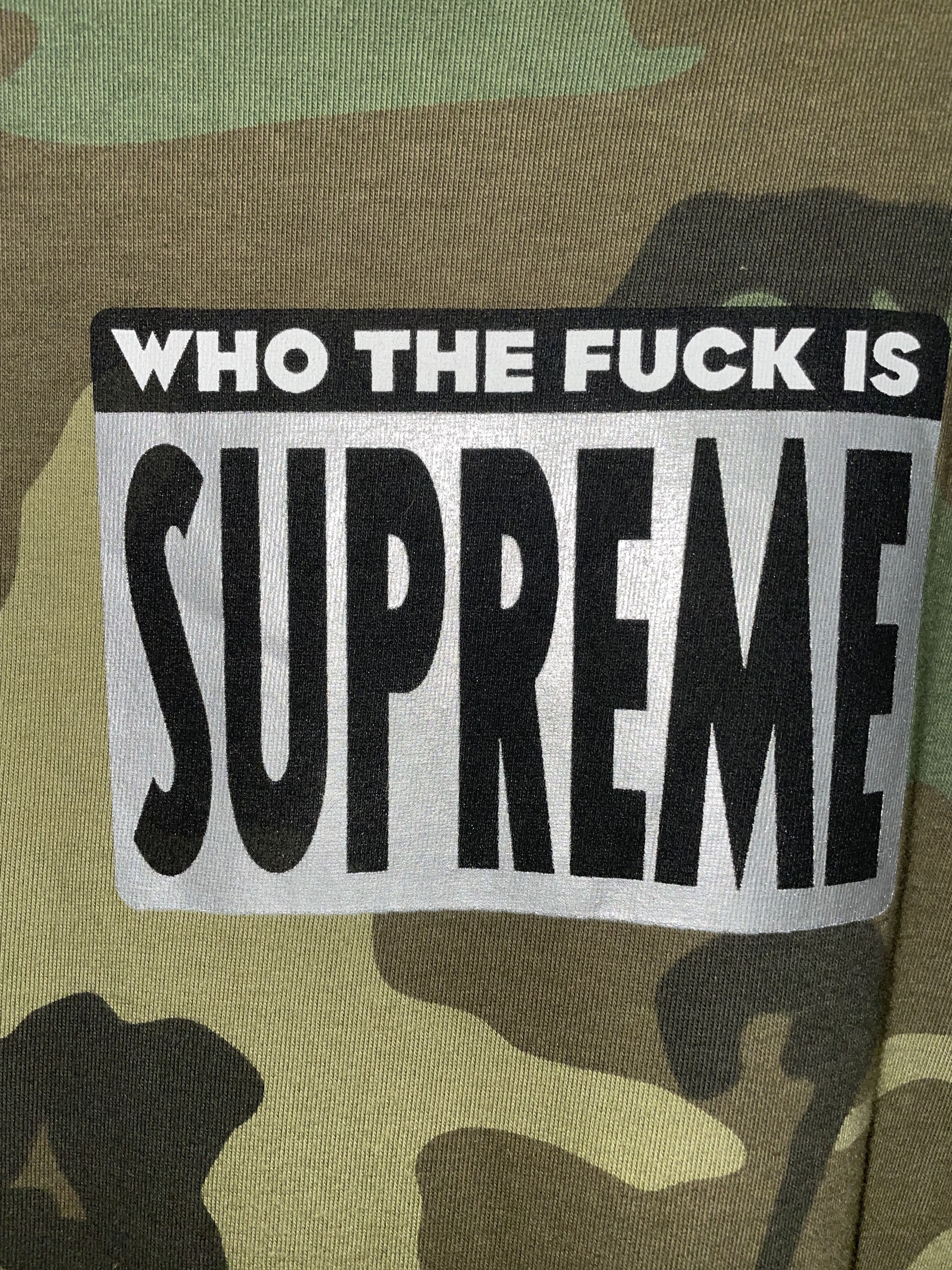 Supreme Supreme Who The-F@!$ is Supreme Camo Tee size L SS19 NEW Size US L / EU 52-54 / 3 - 5 Thumbnail