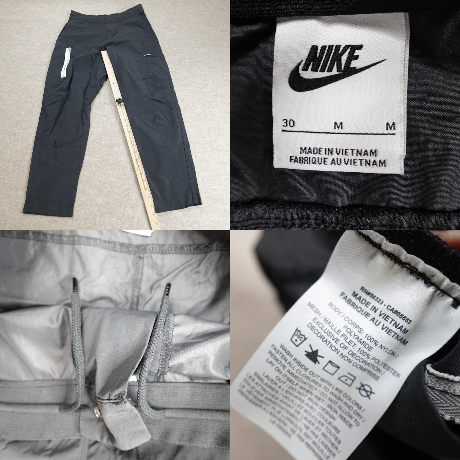 Nike Nike Mens Pants M Black Solid Drawstring NSW Utility DM6681 Track Pants 30 Regular Size US 31 - 8 Thumbnail