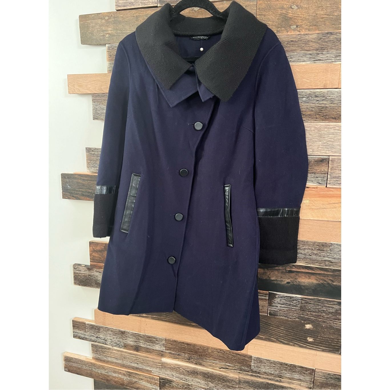 Mackage Mackage Wool Navy Blue/Black Jacket Coat fit sz M Size M / US 6-8 / IT 42-44 - 8 Thumbnail