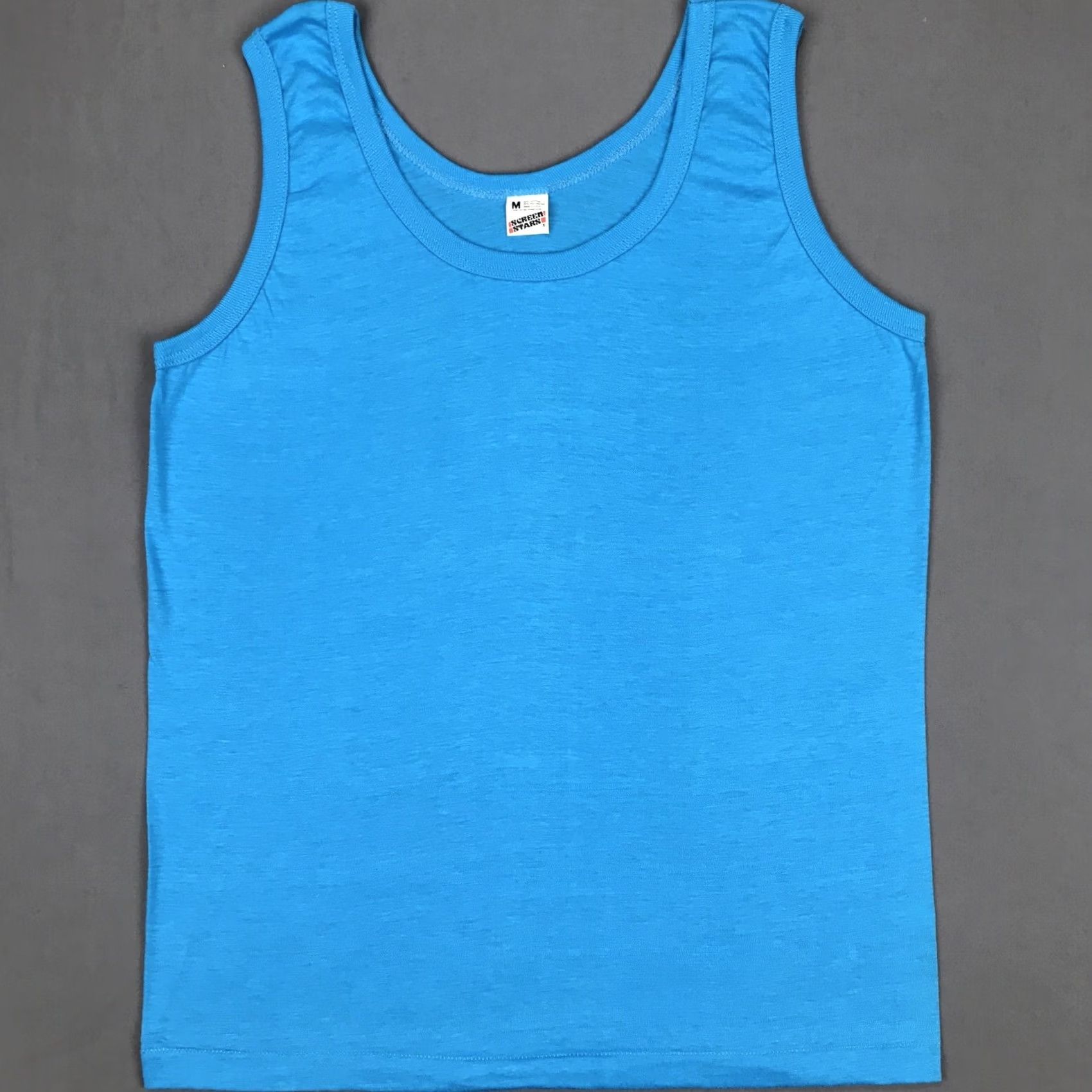 Vintage VINTAGE Screen Stars T-Shirt XS Soft Thin Blue Tank Top Sleeveless Crew Neck Men 80s 90s Size US XS / EU 42 / 0 - 5 Thumbnail