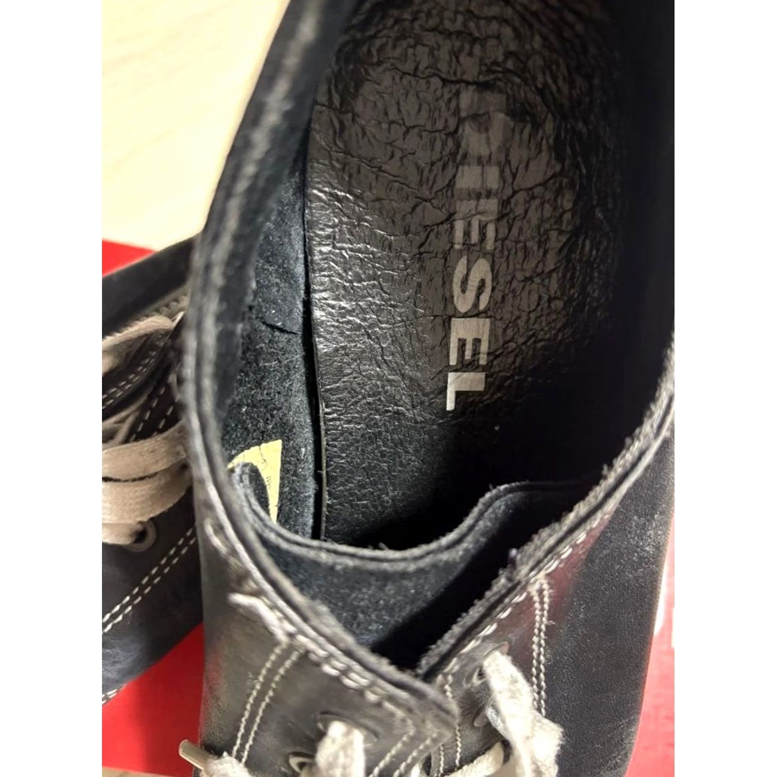 Diesel VINTAGE Diesel Men 10.0US Black Leather Sneakers Luxury Casual Stylish Durable 90s 00s Size US 10 / EU 43 - 3 Thumbnail