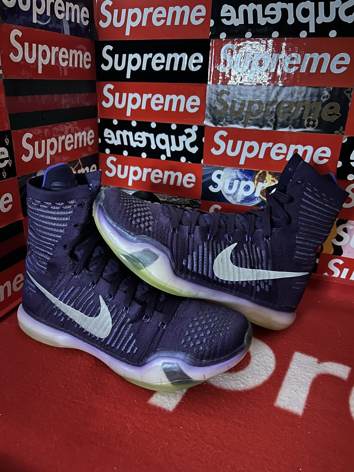 Nike Nike Kobe 10 X Elite High Team Purple 718763-505 size 8.5 Size US 8.5 / EU 41-42 - 1 Thumbnail