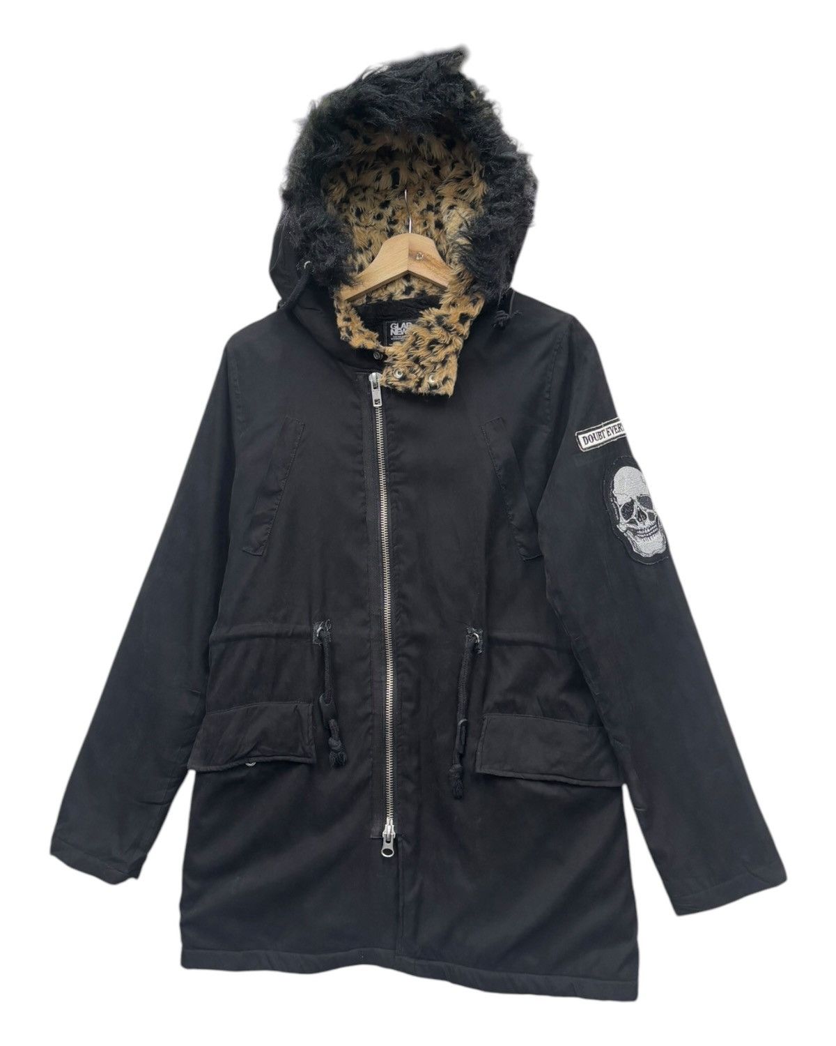 Hysteric Glamour 🔥Skulls Punk Gothic Leopard Fur Hood Lgb IFSIXWASNINE style Size US M / EU 48-50 / 2 - 7 Thumbnail