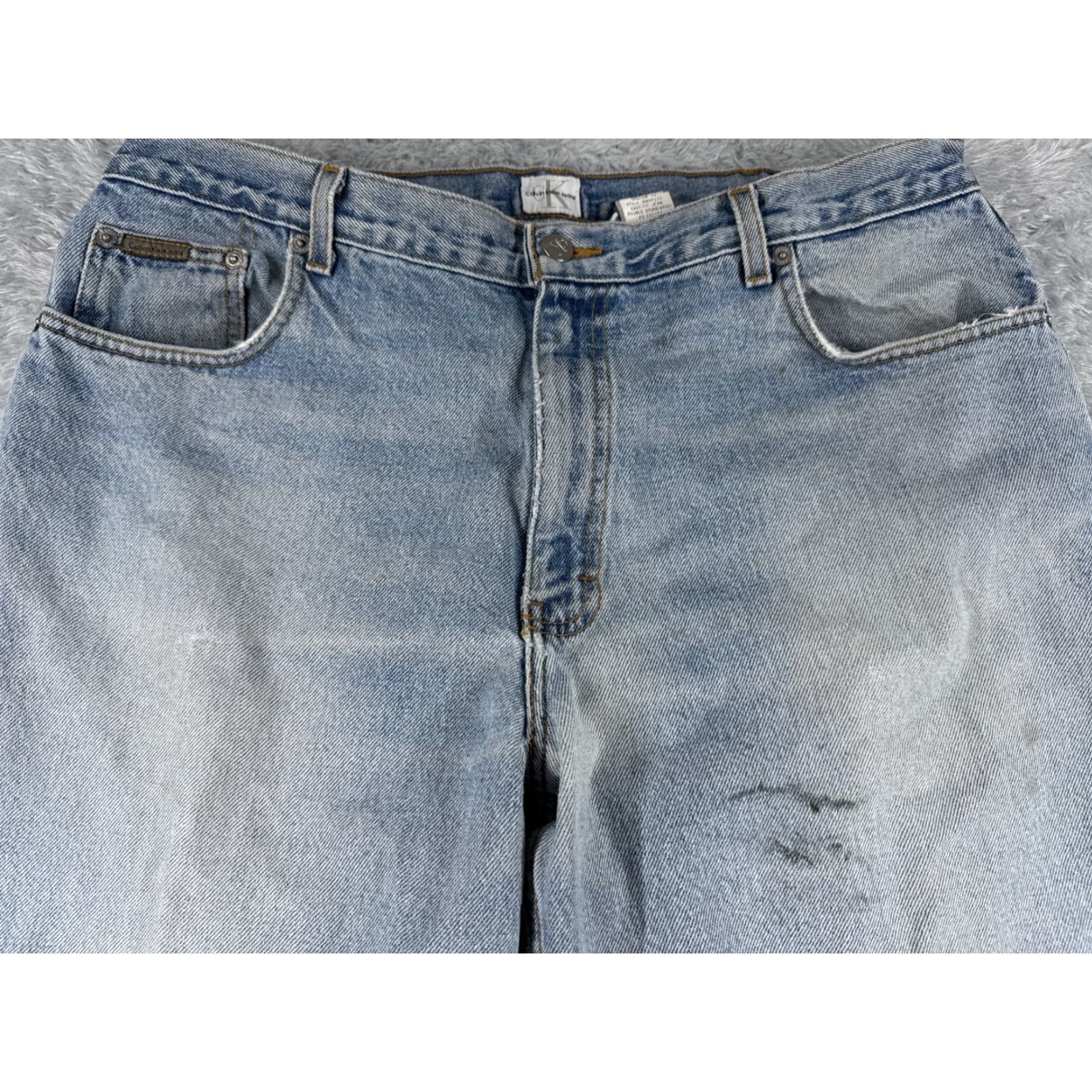 Calvin Klein Calvin Klein Jeans Adult 38 Blue Denim Cotton Straight Leg 36x31 Size US 38 / EU 54 - 4 Thumbnail
