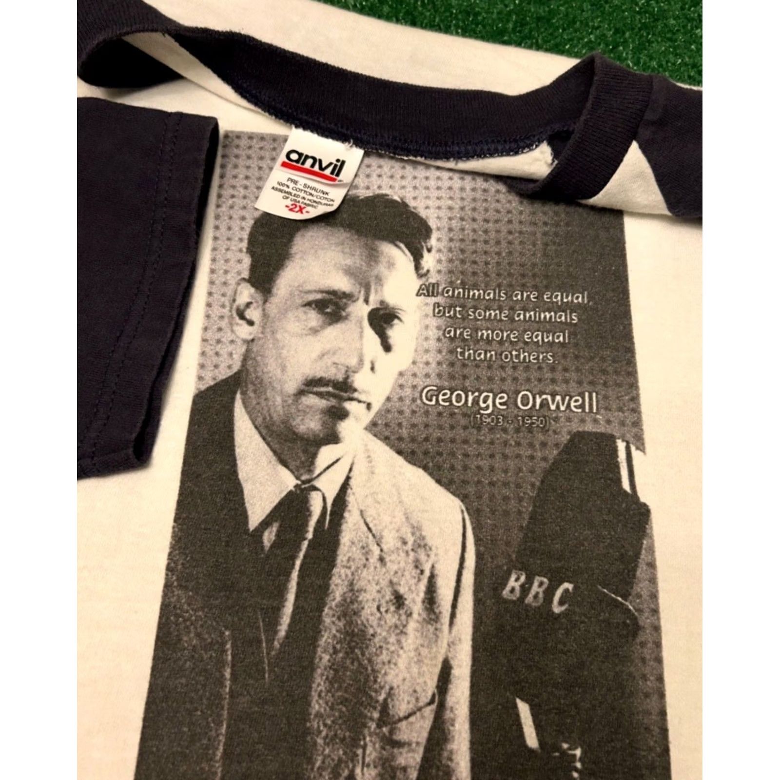 George VINTAGE George Orwell Animal Rights Novelist VTG Shirt Mens 2XL White 90s 1990s T-Shirt日本 Size US XXL / EU 58 / 5 - 3 Thumbnail