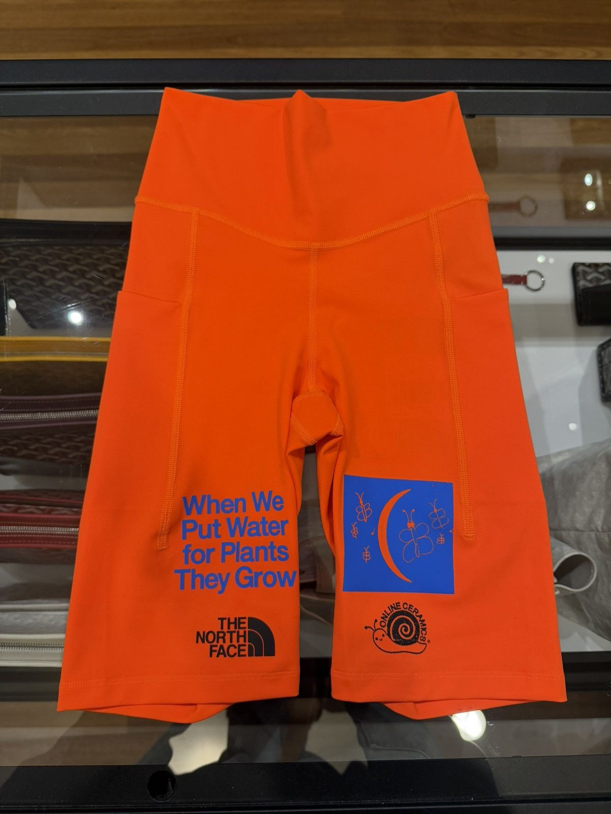Online Ceramics × The North Face The North Face x Online Ceramics Biker Shorts - Orange Size 22" - 1 Thumbnail