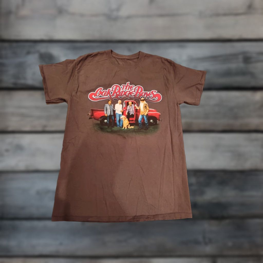 Gildan GILDAN The Oak Ridge Boys Celebration Tour T-Shirt Grayish Brown Men Medium Graphic Print Music Band Size US M / EU 48-50 / 2 - 1 Thumbnail