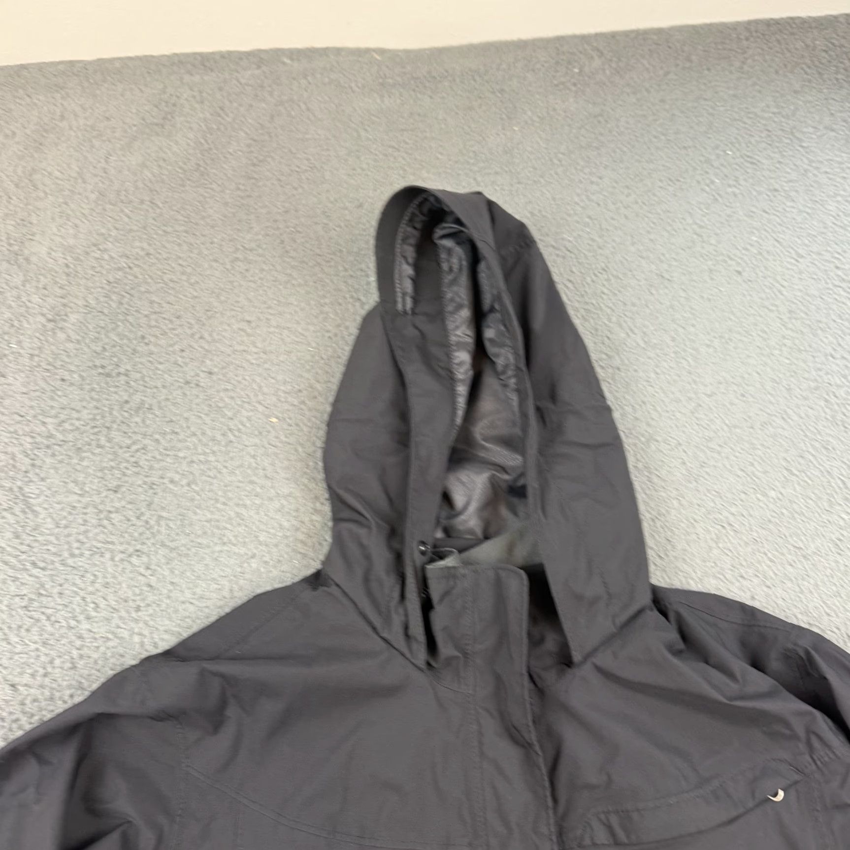 Vintage REI Elements Jacket Womens Medium Black Hooded Waterproof Parka Coat Outdoor Size M / US 6-8 / IT 42-44 - 4 Thumbnail