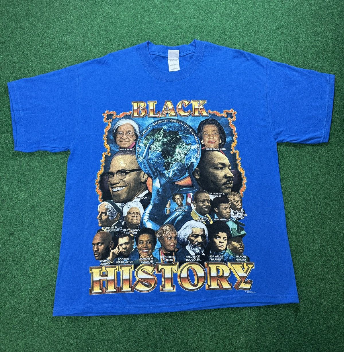 Gildan × Rap Tees × Vintage 90s Y2K Black History Rap Tee