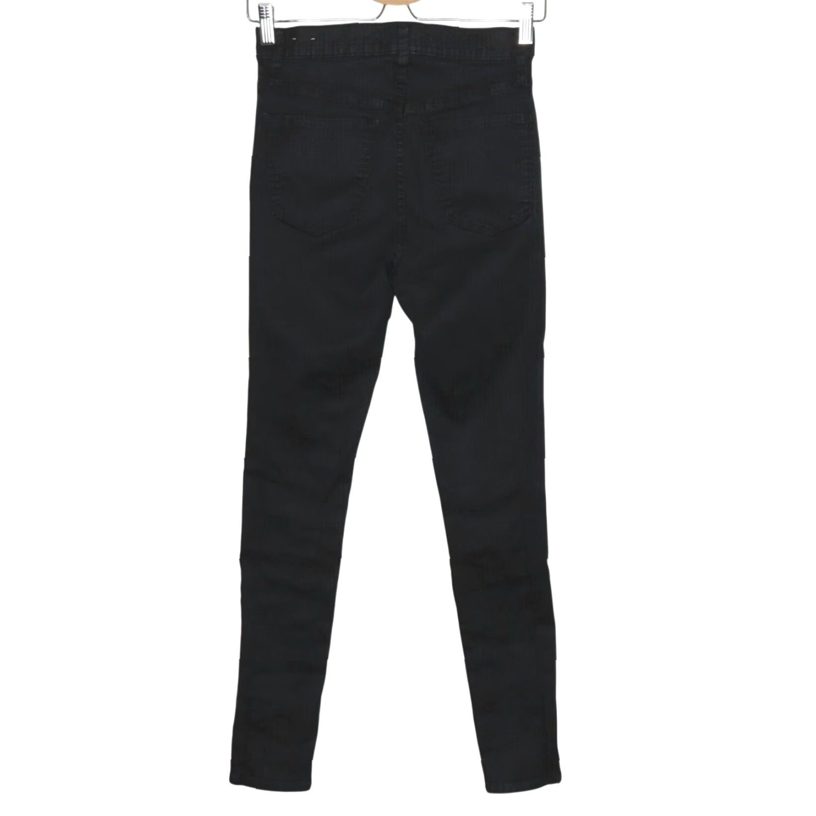 Madewell Madewell Womens Jeans 27 10" High Rise Skinny Black Coated Solid Denim Pants Size 27" / US 4 / IT 40 - 5 Thumbnail