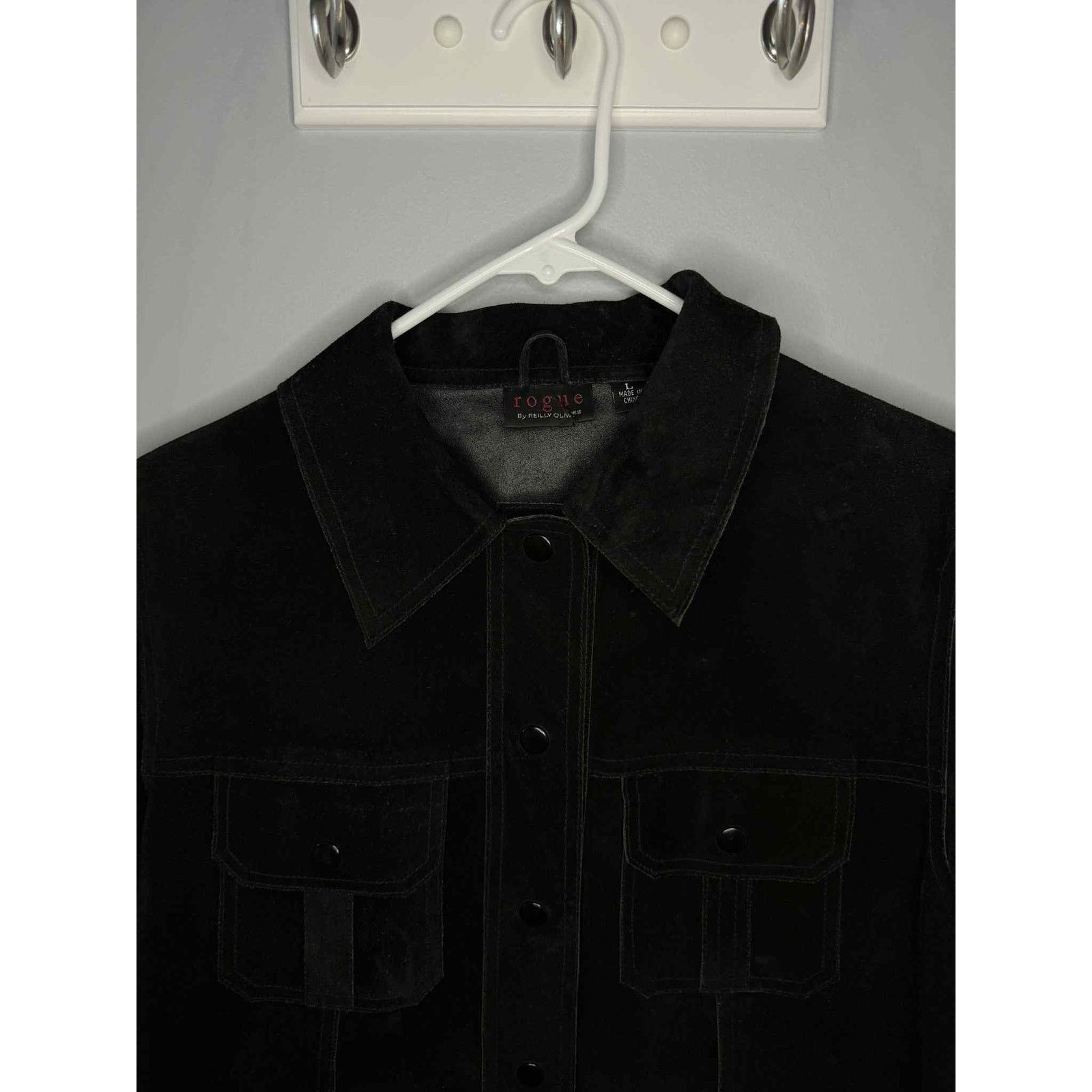 Other UK Rogue by Reilly Olives Suede Utility Shirt Jacket Black L Size L / US 10 / IT 46 - 3 Thumbnail