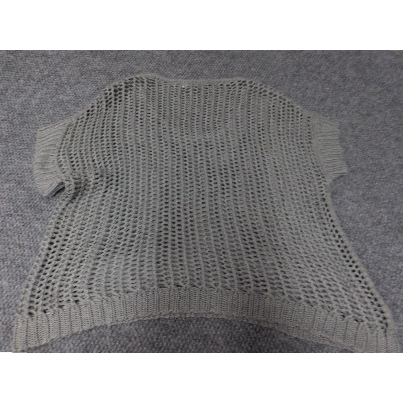 Vintage UMGEE Womens Sweater Short Sleeve Crew Neck Knit Pullover Gray S Bow Button Puff Stretch Casual Casual Womens Pullover Knit Sweater Size S / US 4 / IT 40 - 6 Thumbnail