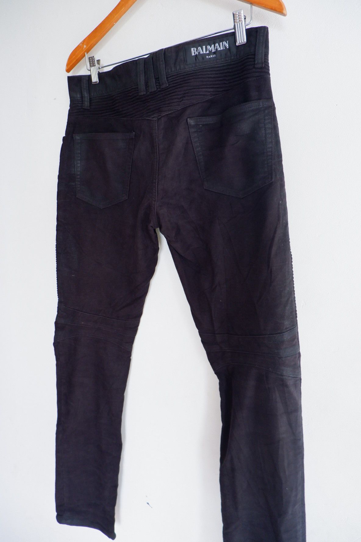 Balmain BALMAIN Moto Biker Jeans Size US 34 / EU 50 - 6 Thumbnail