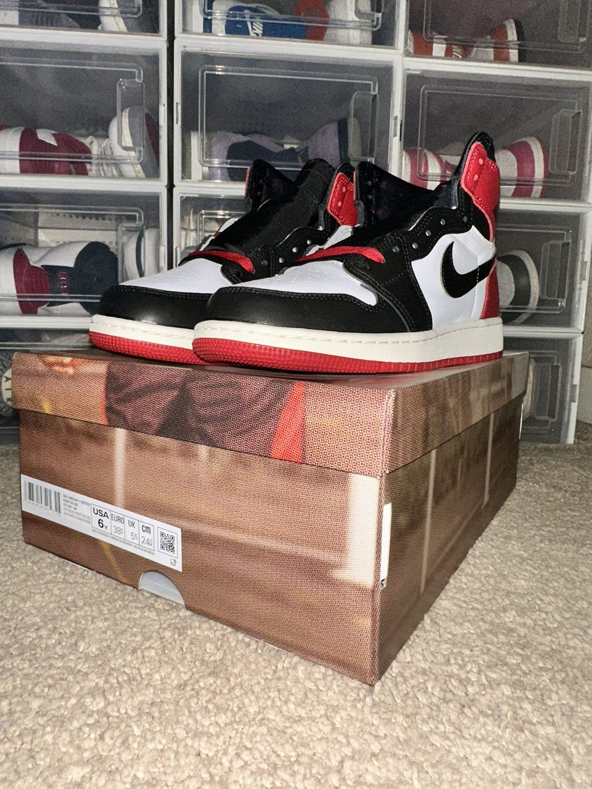 Jordan Brand Air Jordan 1 ‘Black Toe Reimagined’ Size US 6 / EU 39 - 5 Thumbnail