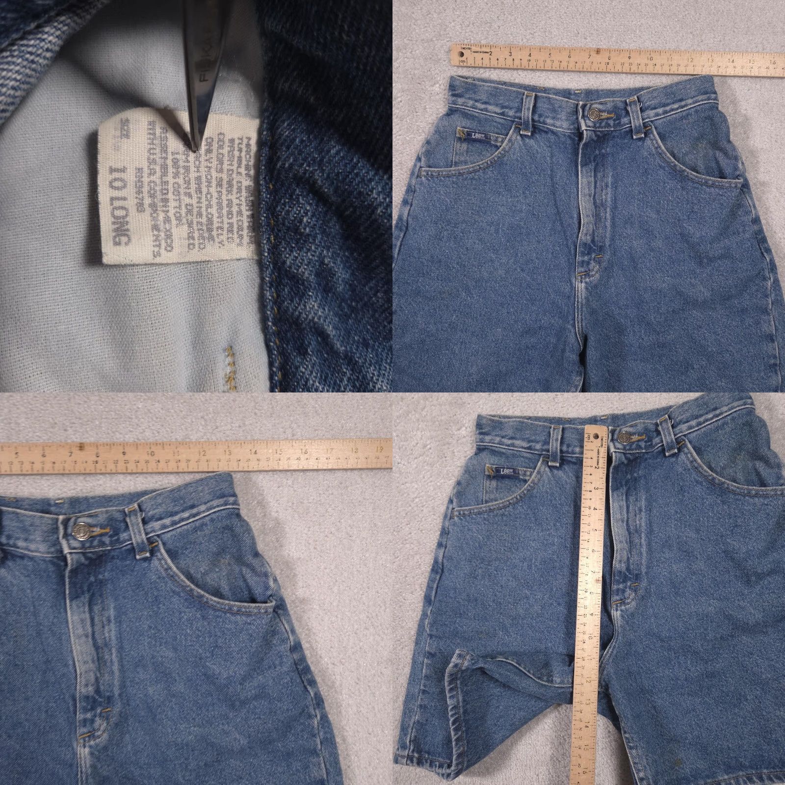 Lee Lee Bermuda Shorts Womens 10 Long Blue Relaxed Fit 5-Pocket Denim Zip Fly Casual Size 32" / US 10 / IT 46 - 8 Thumbnail