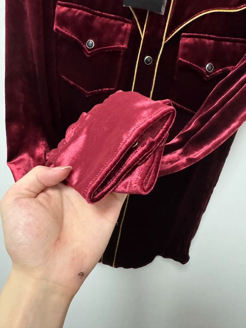 Saint Laurent Paris Saint laurent paris 16fw show style palace gold thread red Size US S / EU 44-46 / 1 - 4 Thumbnail