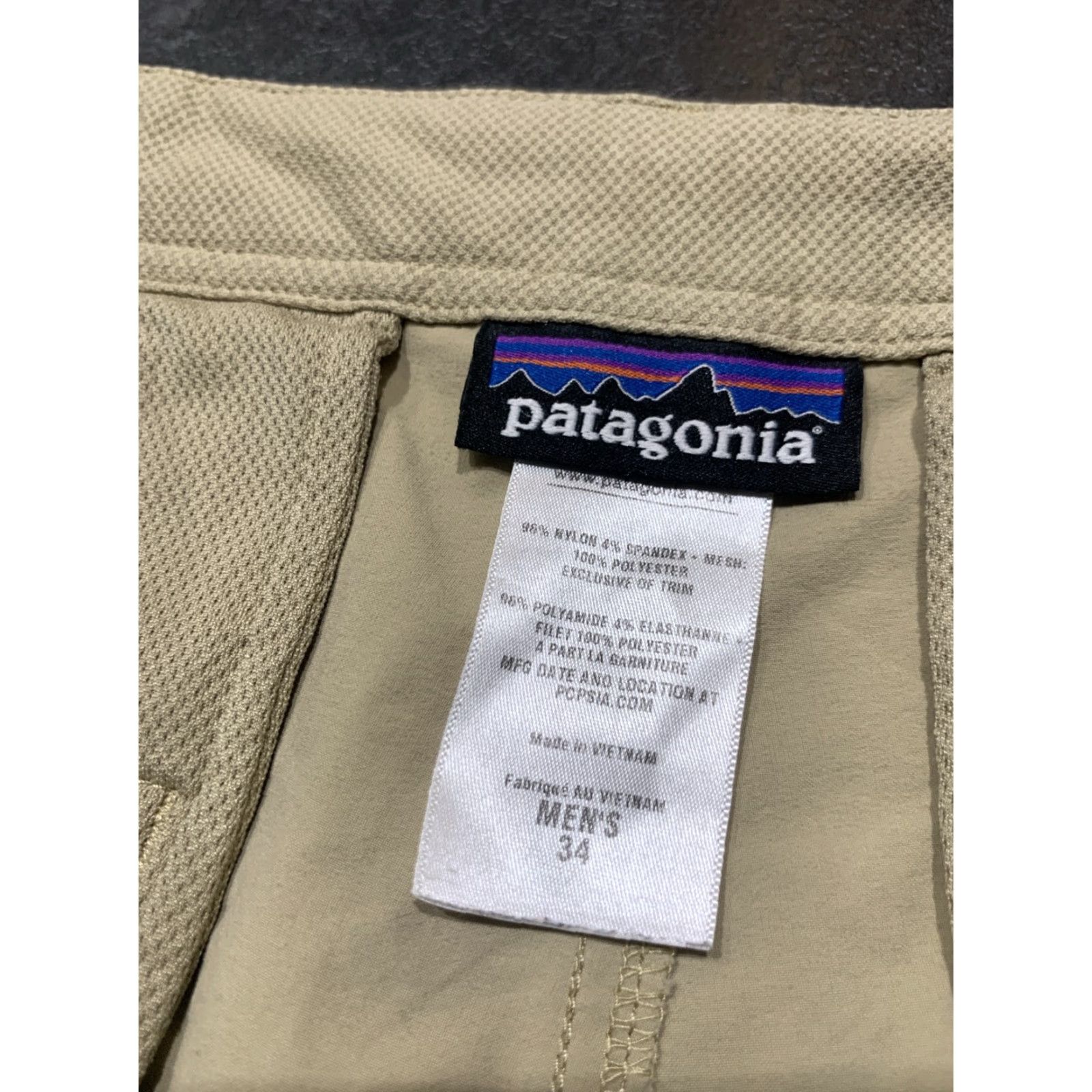 Patagonia Patagonia Mens Hiking Shorts Size 34 Beige Nylon Woven Stretch Size US 34 / EU 50 - 5 Thumbnail