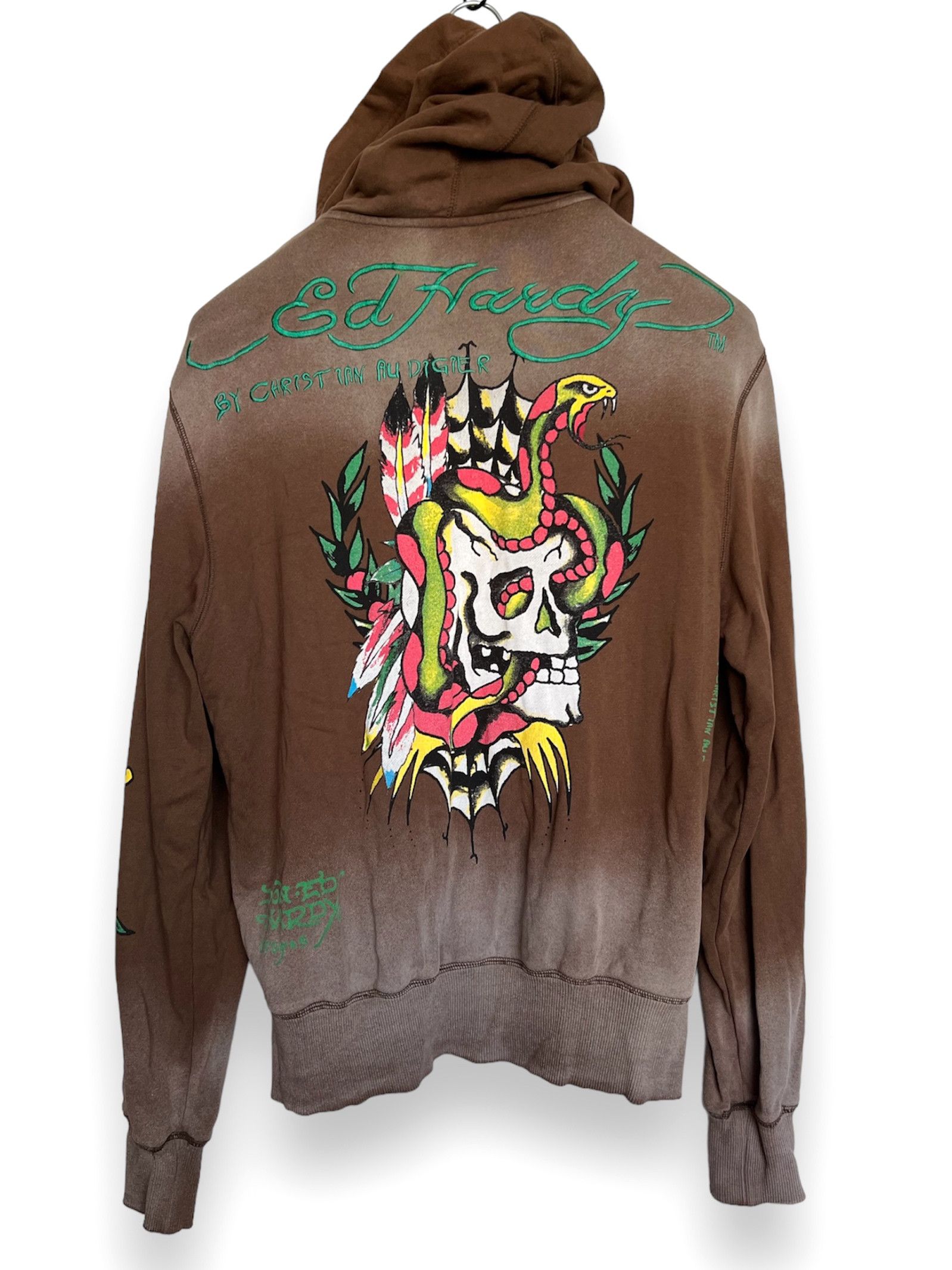 Ed Hardy VINTAGE Y2K ED HARDY ‘DEATH OR GLORY’ ZIP HOODIE MADE IN USA Size US M / EU 48-50 / 2 - 3 Thumbnail
